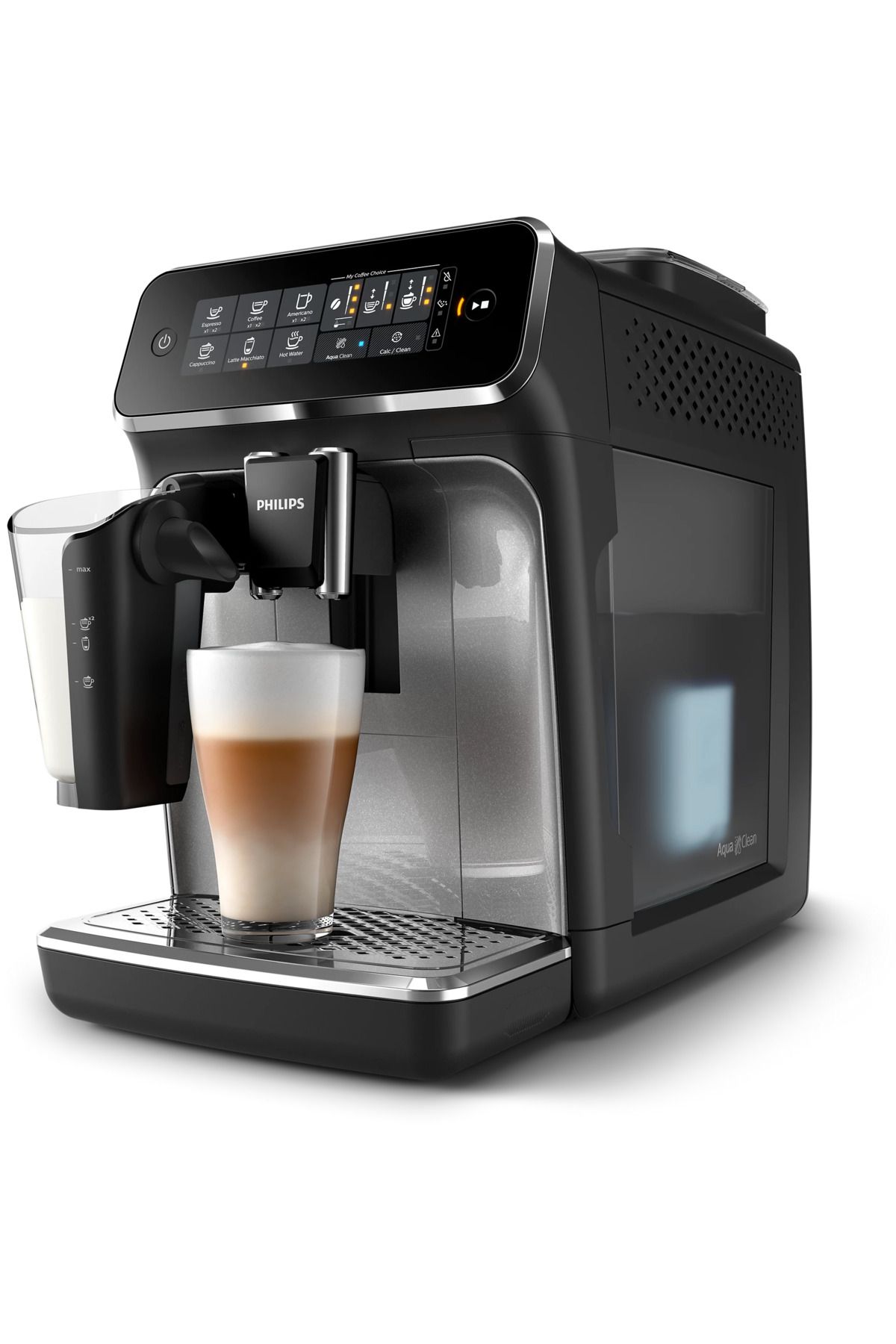 Philips-سلسلة ماكينة إسبريسو أوتوماتيكية بالكامل بقدرة 3200-1500 واط - 5 مشروبات، لاتجو، شاشة تعمل باللمس 1