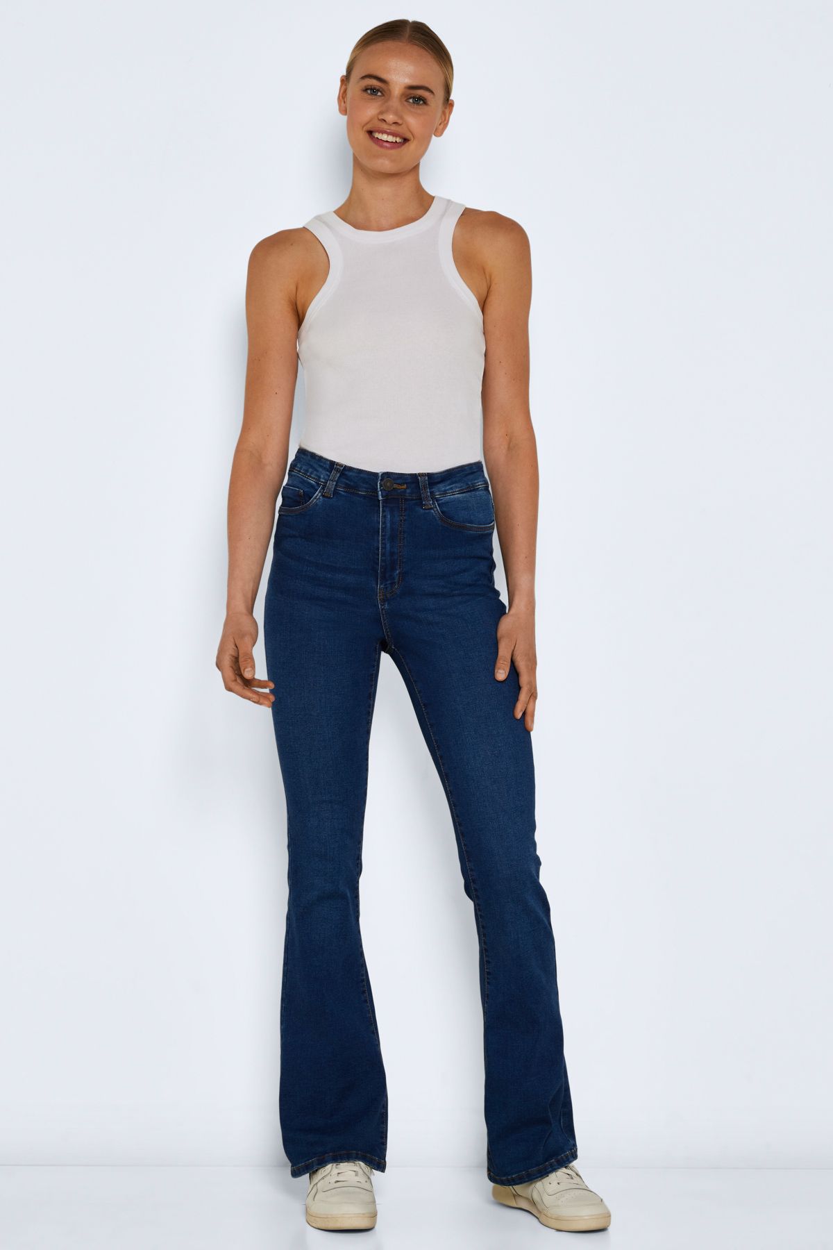 Noisy May-Jeans Damen Mittelblau Denim 6