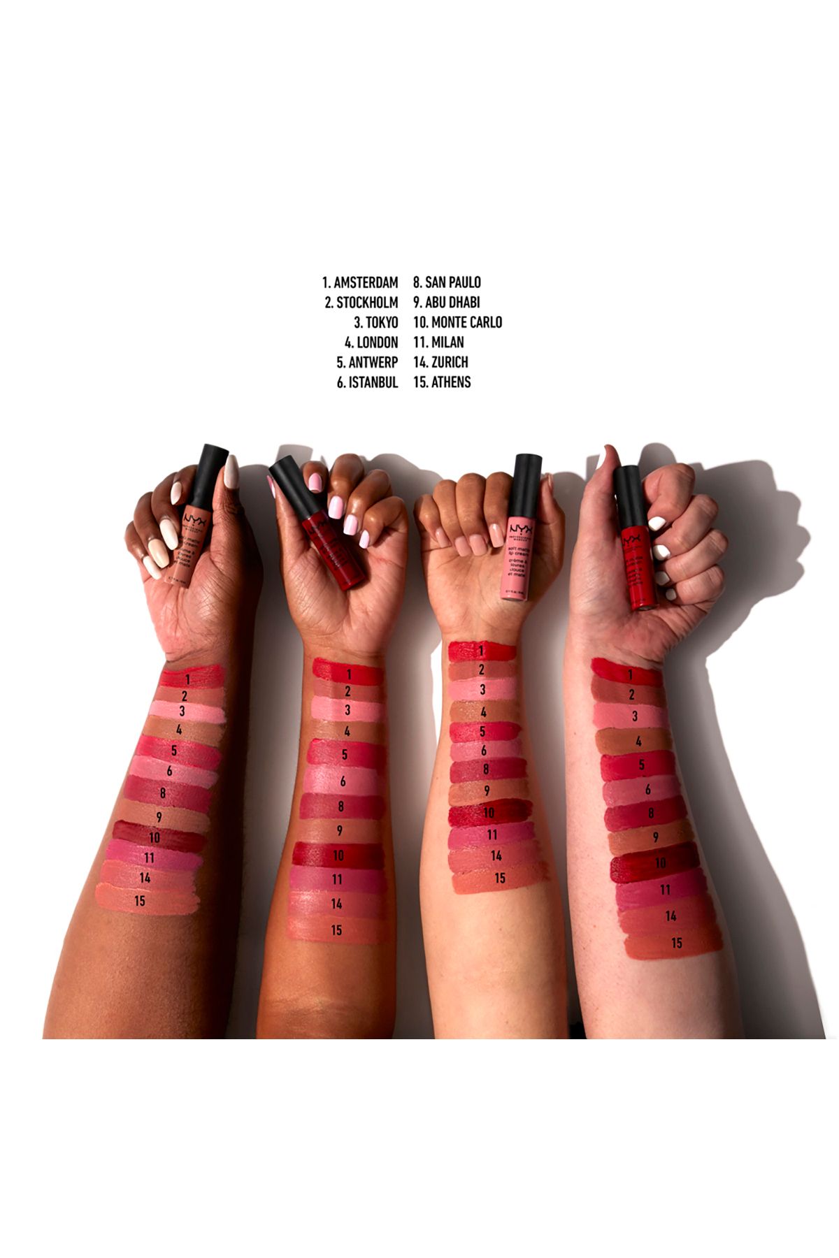 NYX Professional Makeup-أحمر شفاه روج دي بوز مات، من إن واي إكس بروفيشنال ميك أب، كريم شفاه ناعم غير لامع، 10 مونت كارلو، 8 مل 5