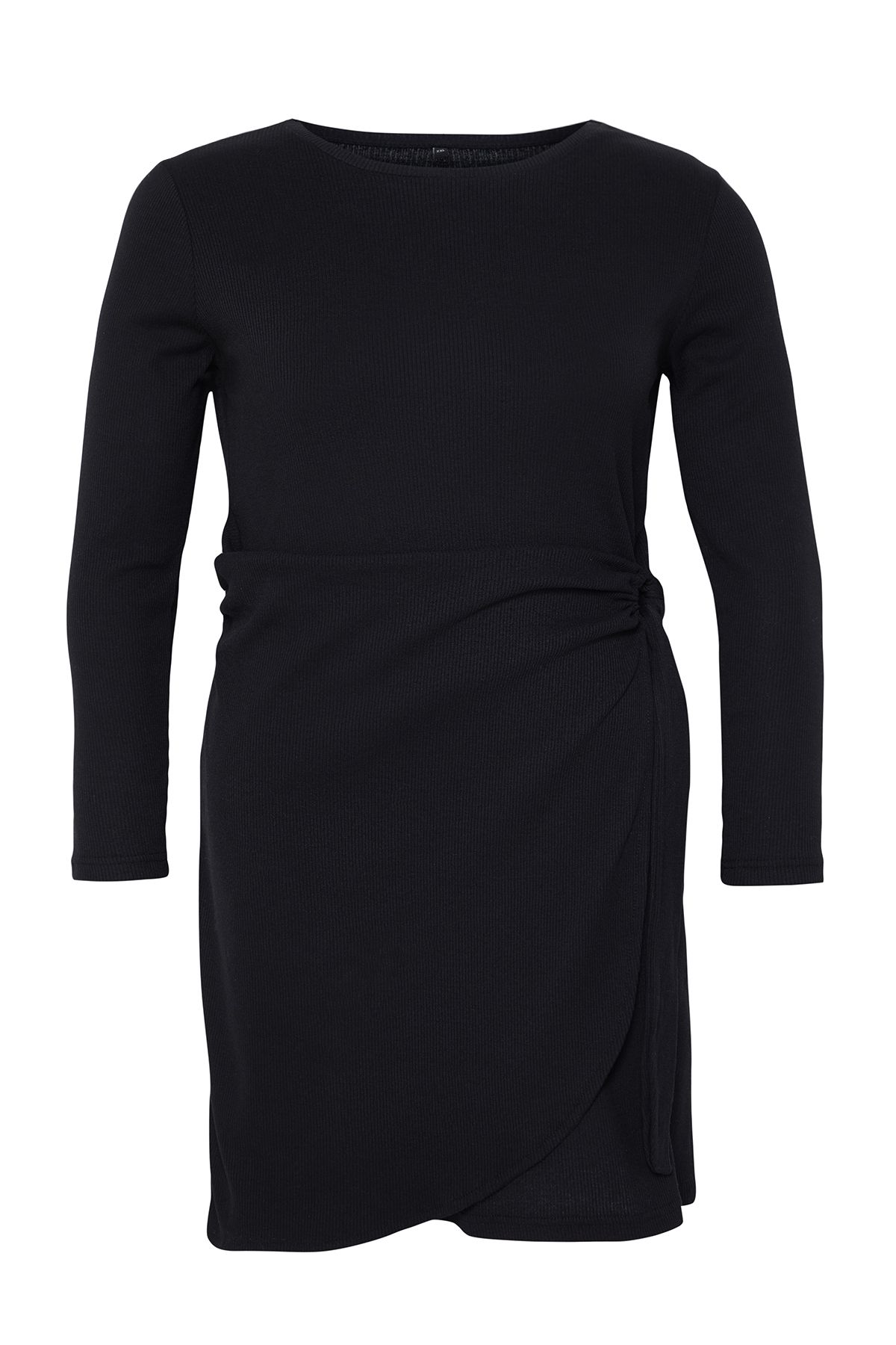 Trendyol Curve-Black Camisole Knitted Plus Size Dress Tbbaw25Ah00083 6