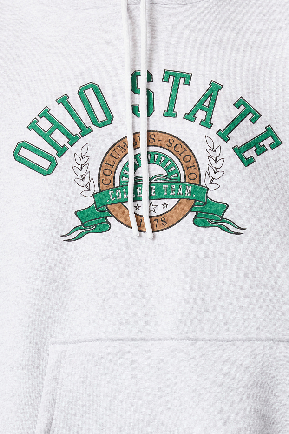 Trendyolmilla  Gri Melanj Kalın İçi Polarlı Slogan Baskılı Kapuşonlu Örme Sweatshirt TWOAW25SW00322 - Görsel 4