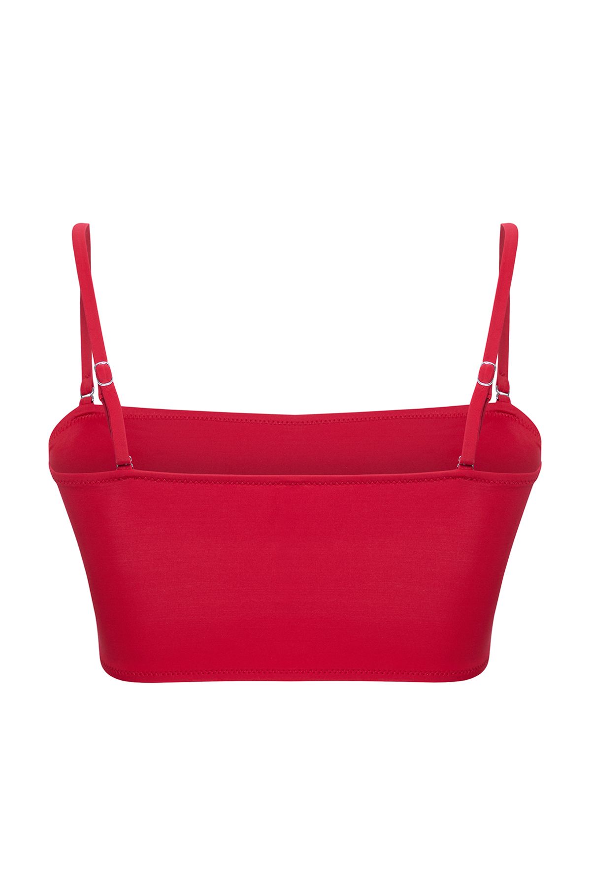 Trendyol Curve-Red Strapless Rope Strap Large Size Bikini Top Tbbss23Ct00013 7