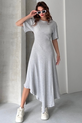 New Now ASİMETRİK KESİM TASARIM KAŞKORSE ELBİSE