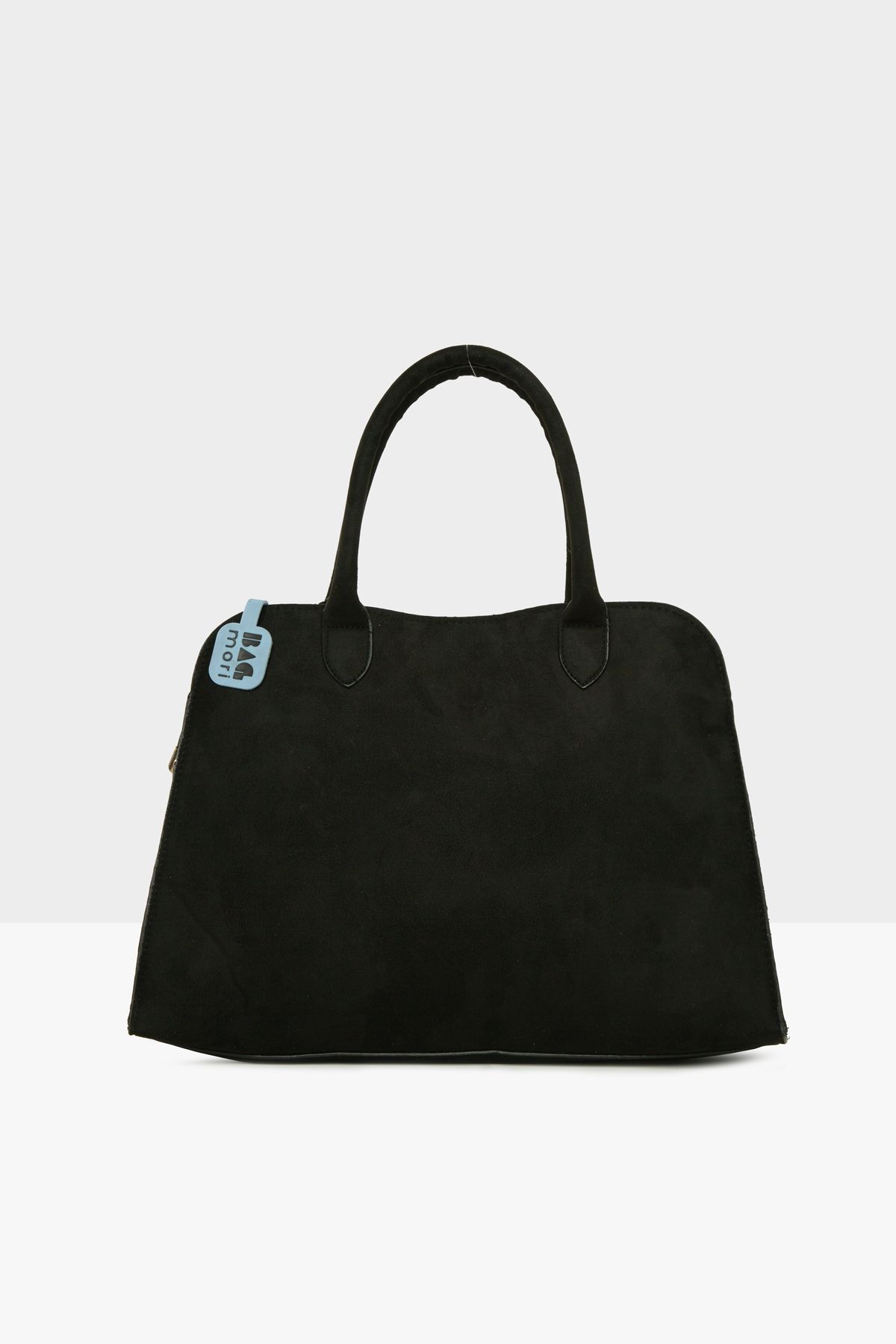 Bagmori-Black Women's Dangle Detailed Suede Tote Bag m 000008561 3