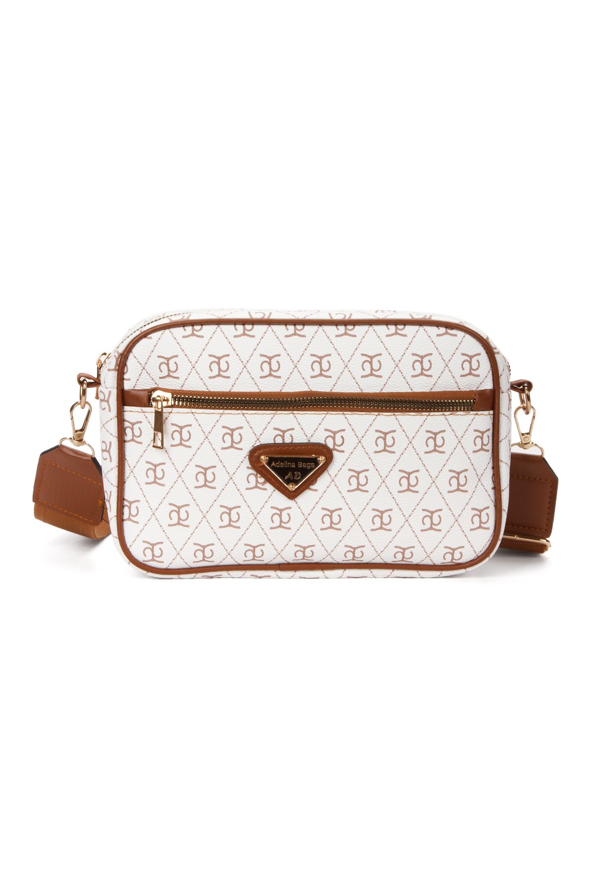 Adelina Bags-Dámská kabelka přes rameno bílá Crossbody - S peněženkou 4