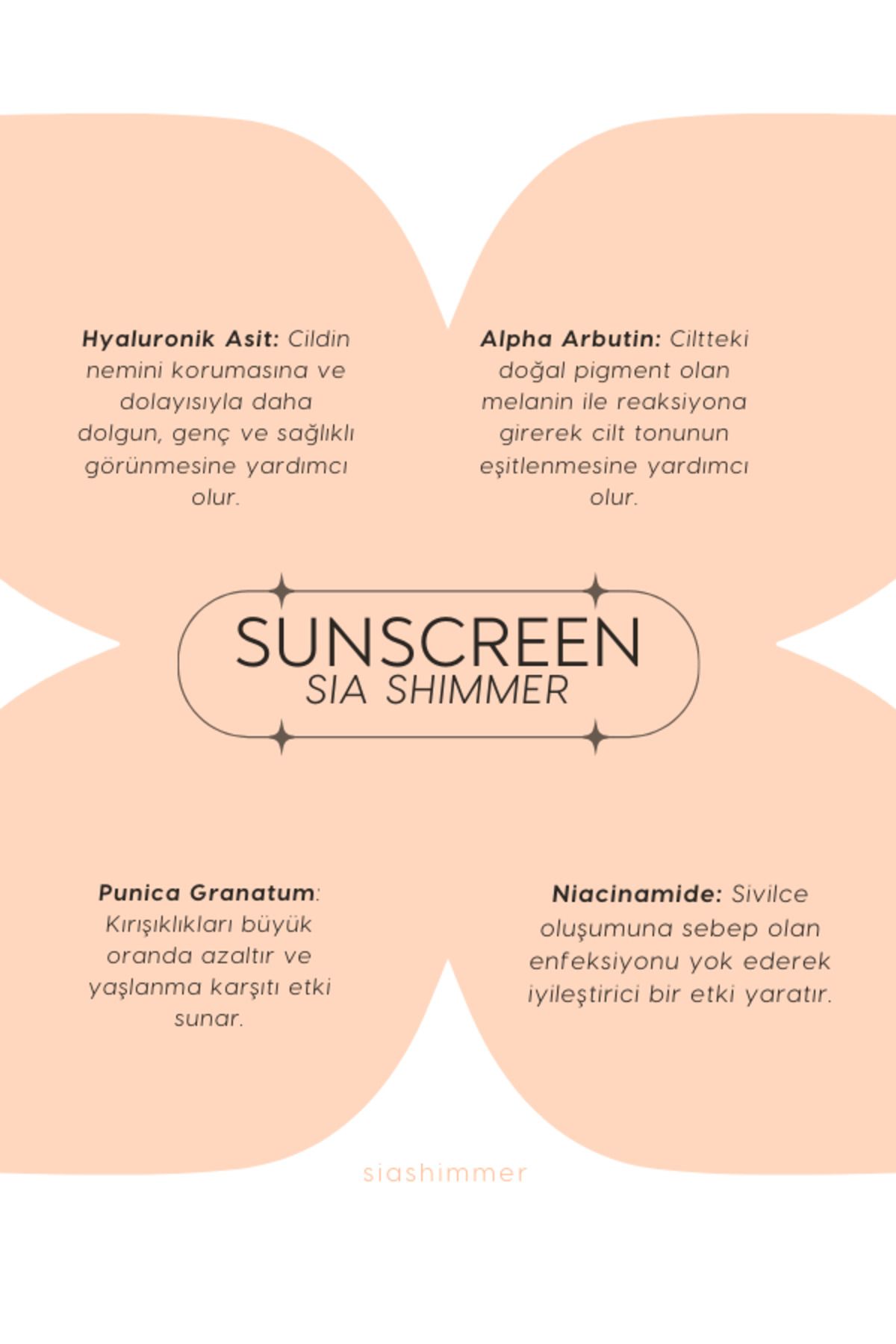 SIA SHIMMER-New Generation Anti-Blemish and Revitalizing Sunscreen with Mineral Filter - 60 ml 50 Spf Non-Nano Formula 4
