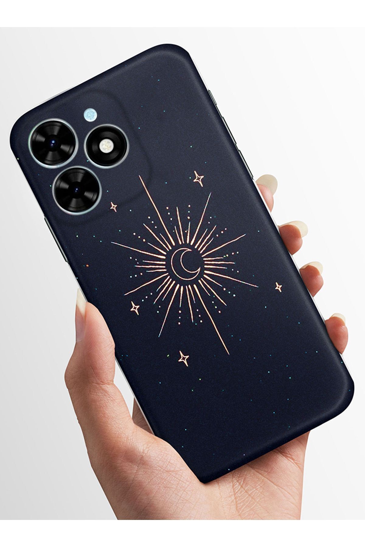 Activist İnfinix Hot 40 Pro Kılıf Baskılı Parmak Standlı Silikon Kapak - astroloji