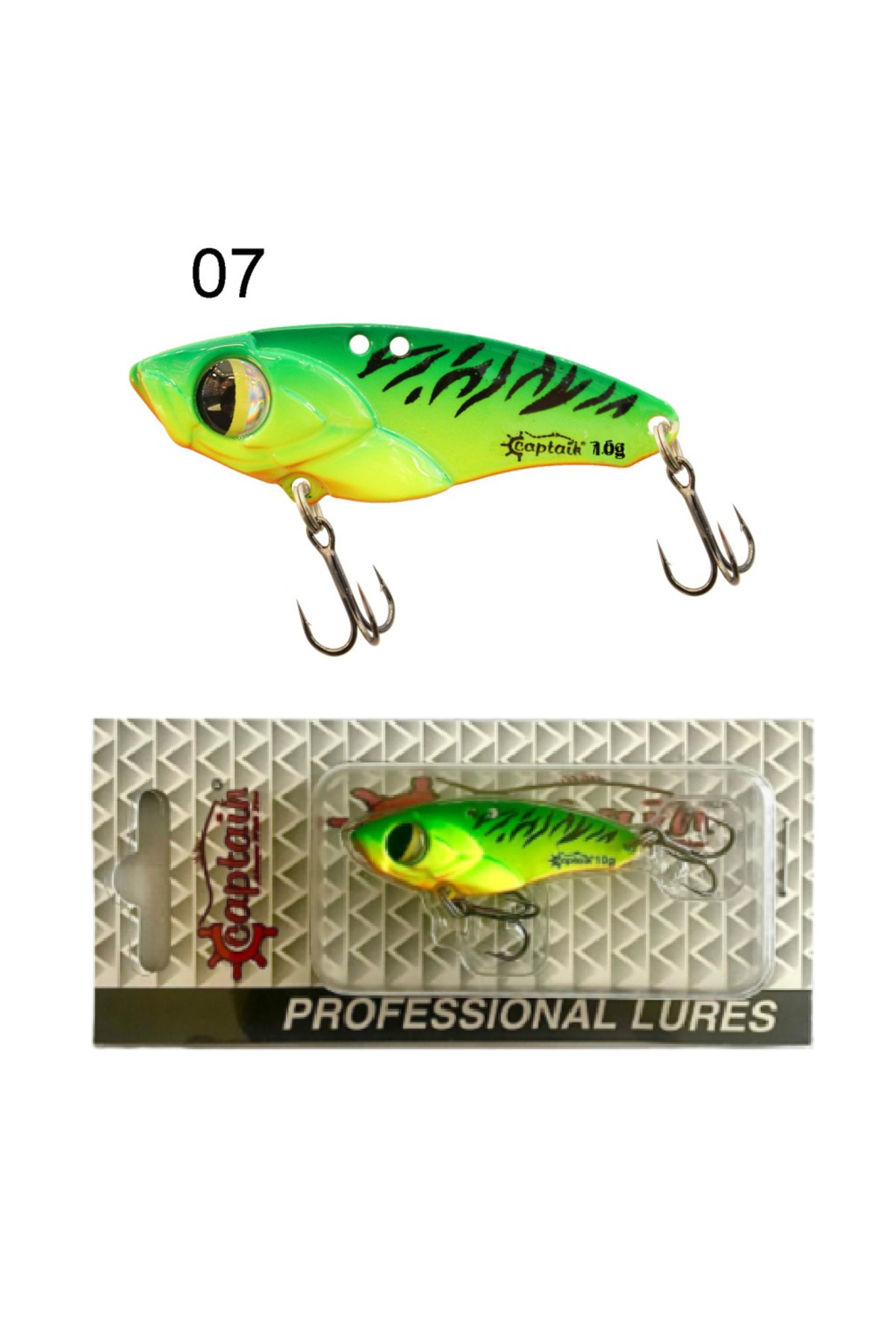 CAPTAIN Vertigal Metal Vibrasyon 10gr Lrf Suni Jig Yem No:07