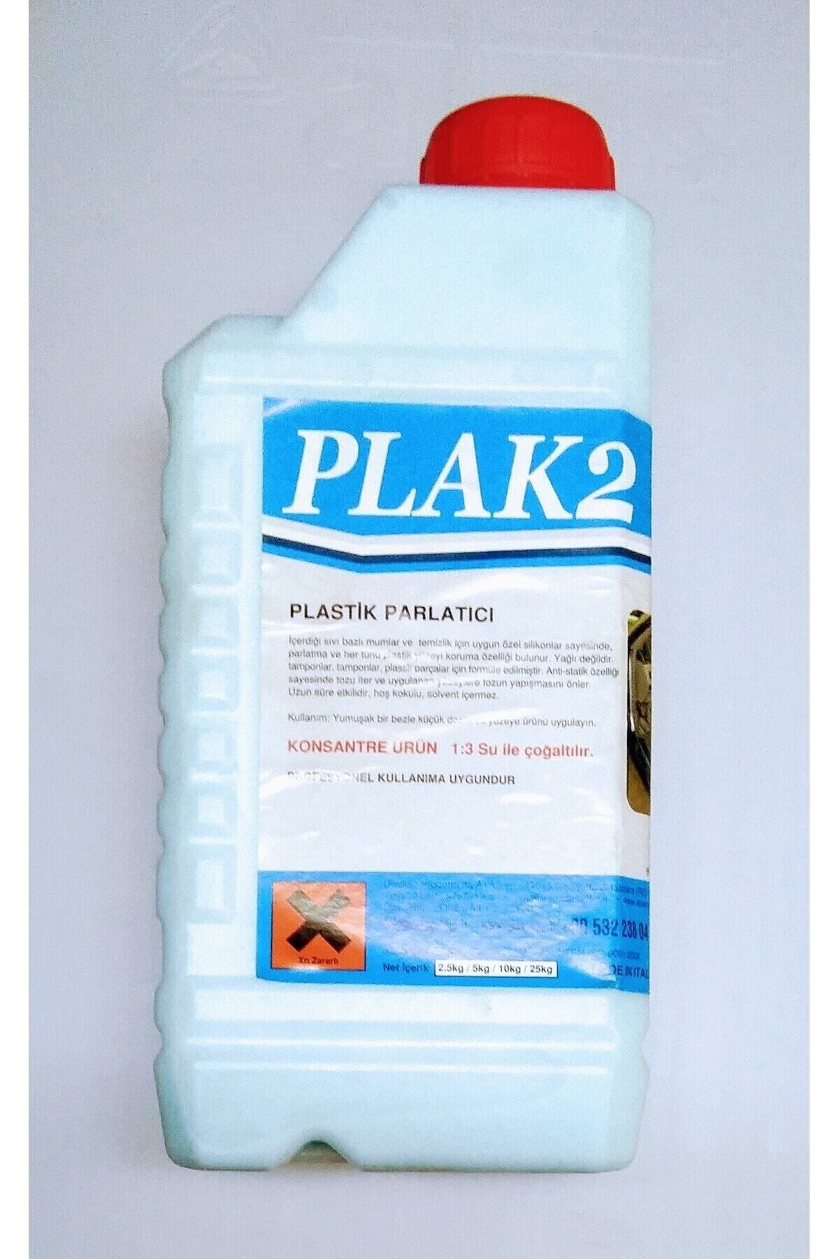 İtalyan ATAS Plak2 1000ml Konsantre Torpido Ve Plastik Yüzey Parlatıcı Mat Ve Antistatik Uv Koruma Özellikli