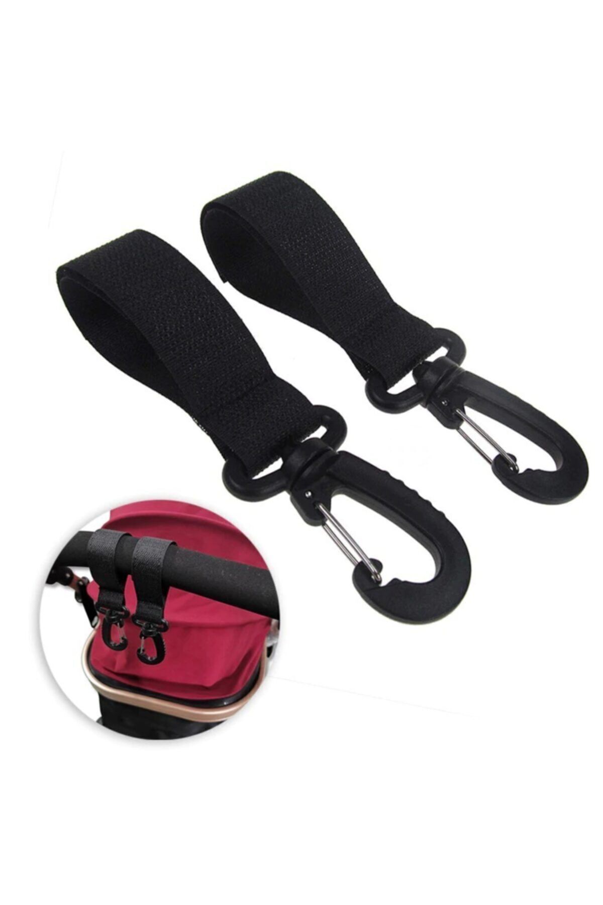 MorPort Ultra Lüx Puset Kancası Bebek Arabası Askı Aparatı Çanta Askısı 2 Adet fotoğrafı 3 (önizleme)