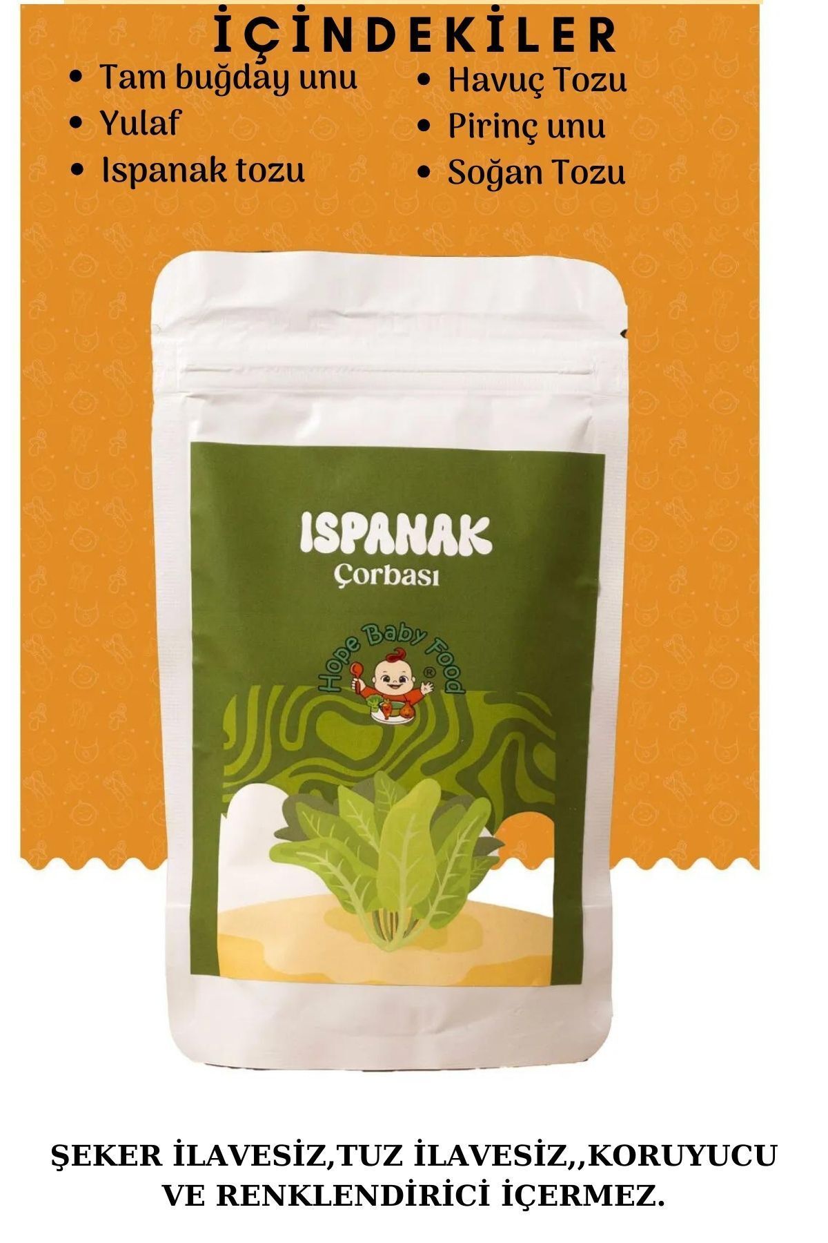 hope baby food Ispanak Çorbası +8 Ay - 100 Gram