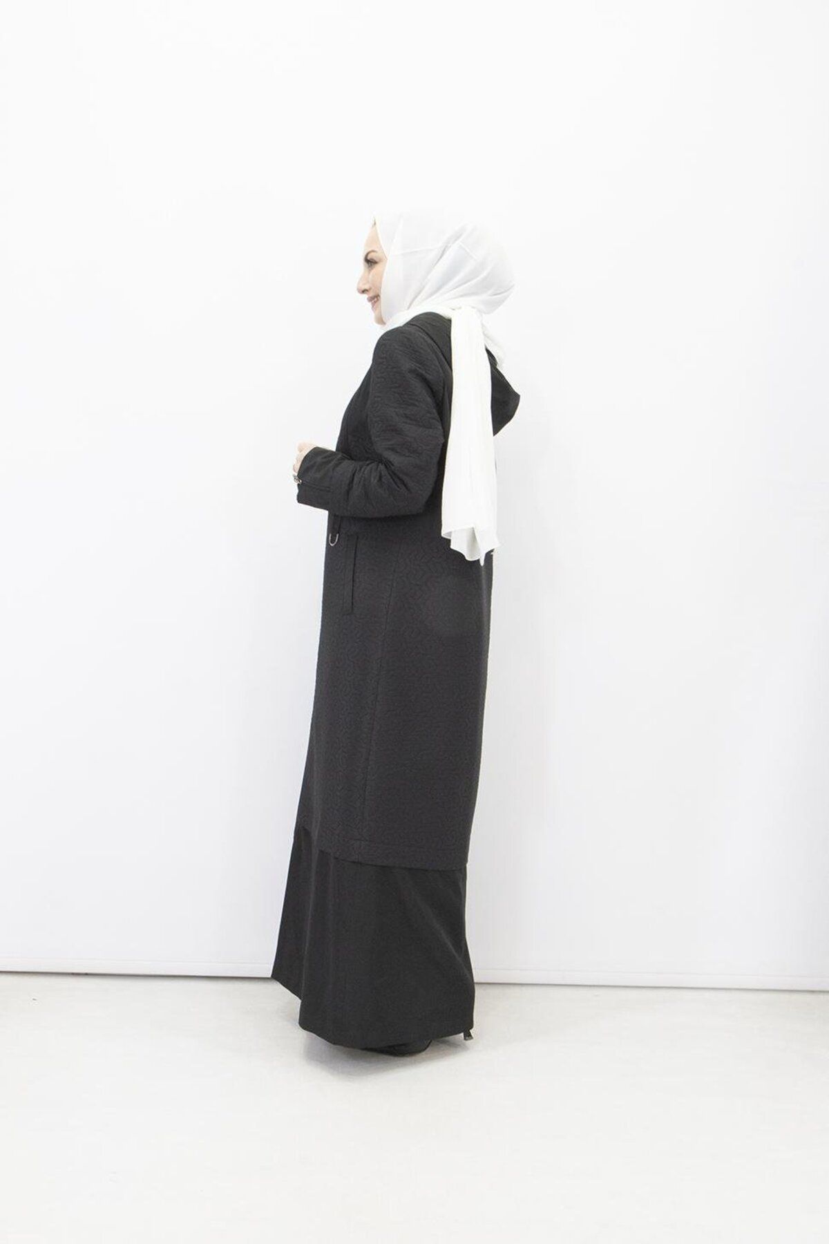 feray kaya-Modest Overcoat - Black - Parka 4