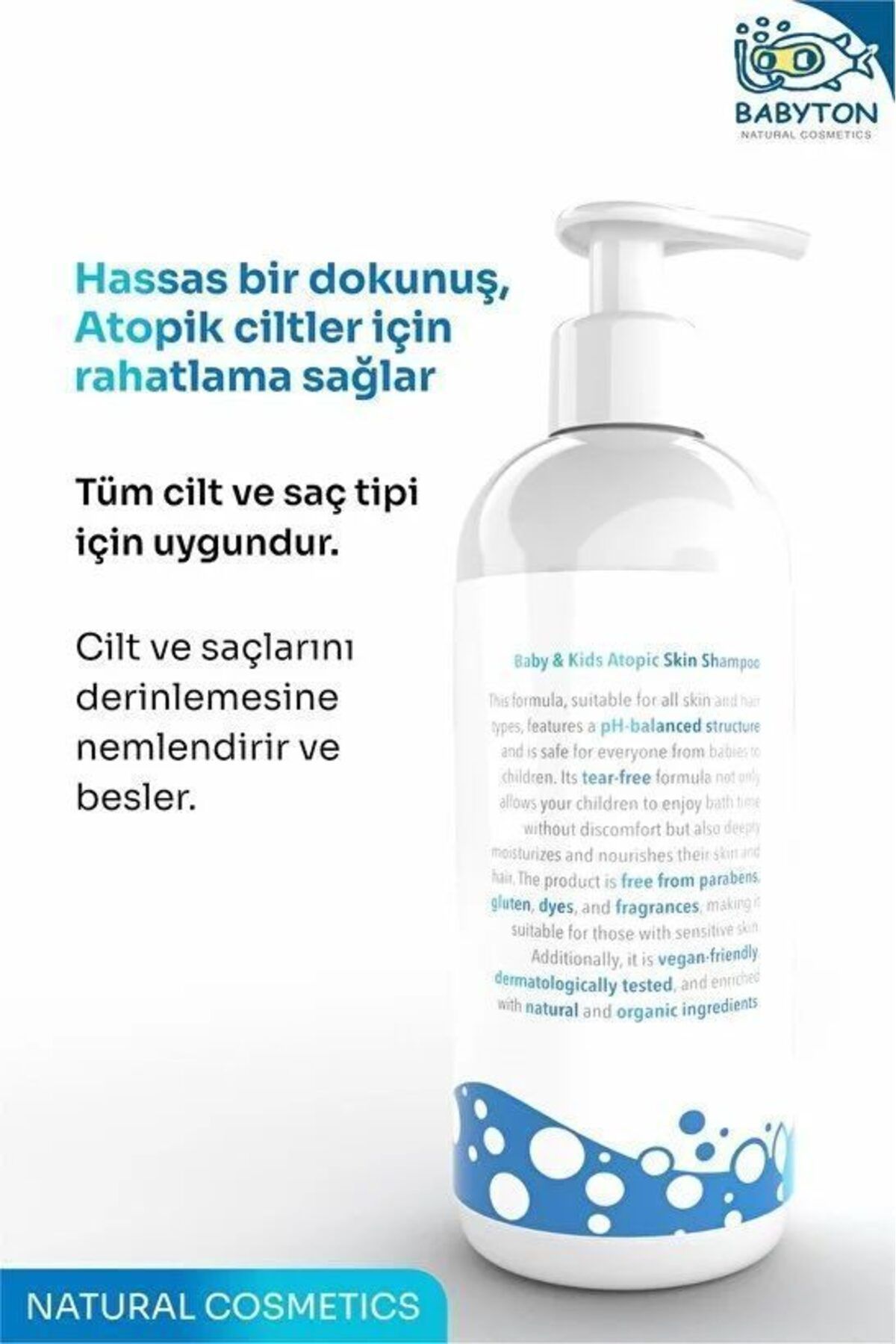 Easy Tedarik Babyton Atopik Cilt Hassas Saç ve Vücut Şampuanı 400ml