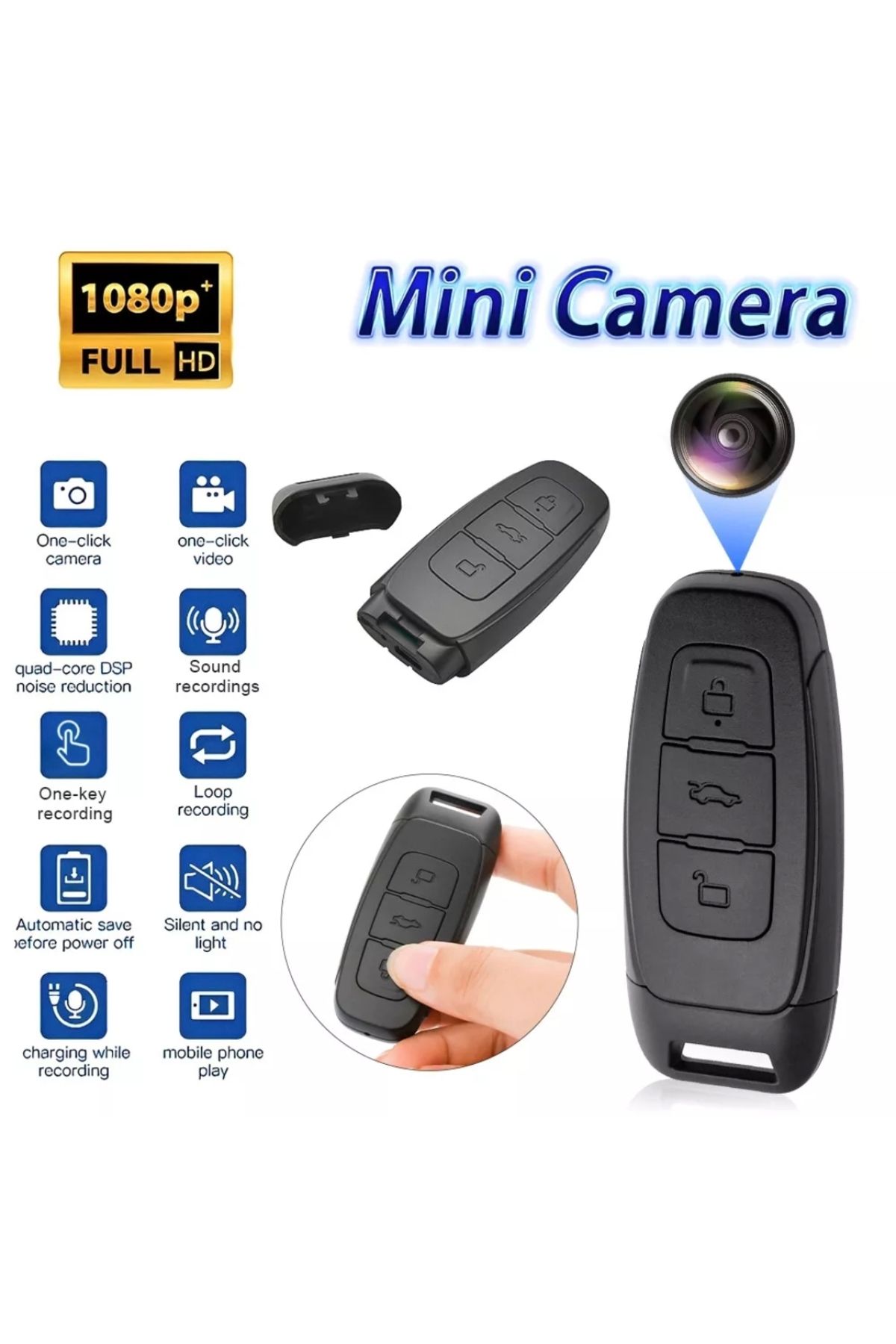 Nanocamcoders 1k ° 1080p Mini Güvenlik Kamerası Mikro Güvenlik Video Gizli Kamera Kaydet izle atn78