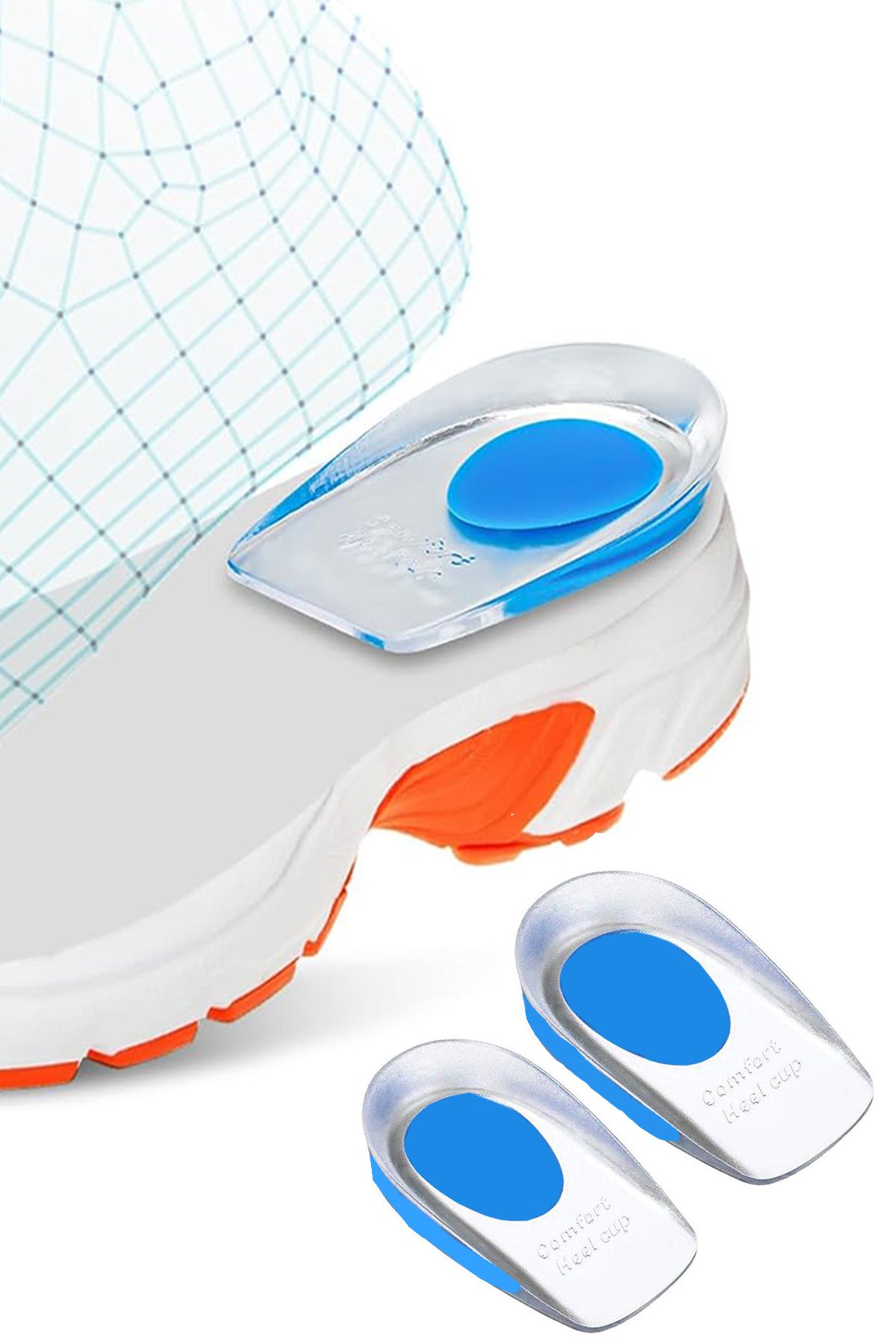 AboutThePerfect Ortopedik Silikon Tabanlık Çiftli, Topuk ve Ayak Sağlığı Destekli