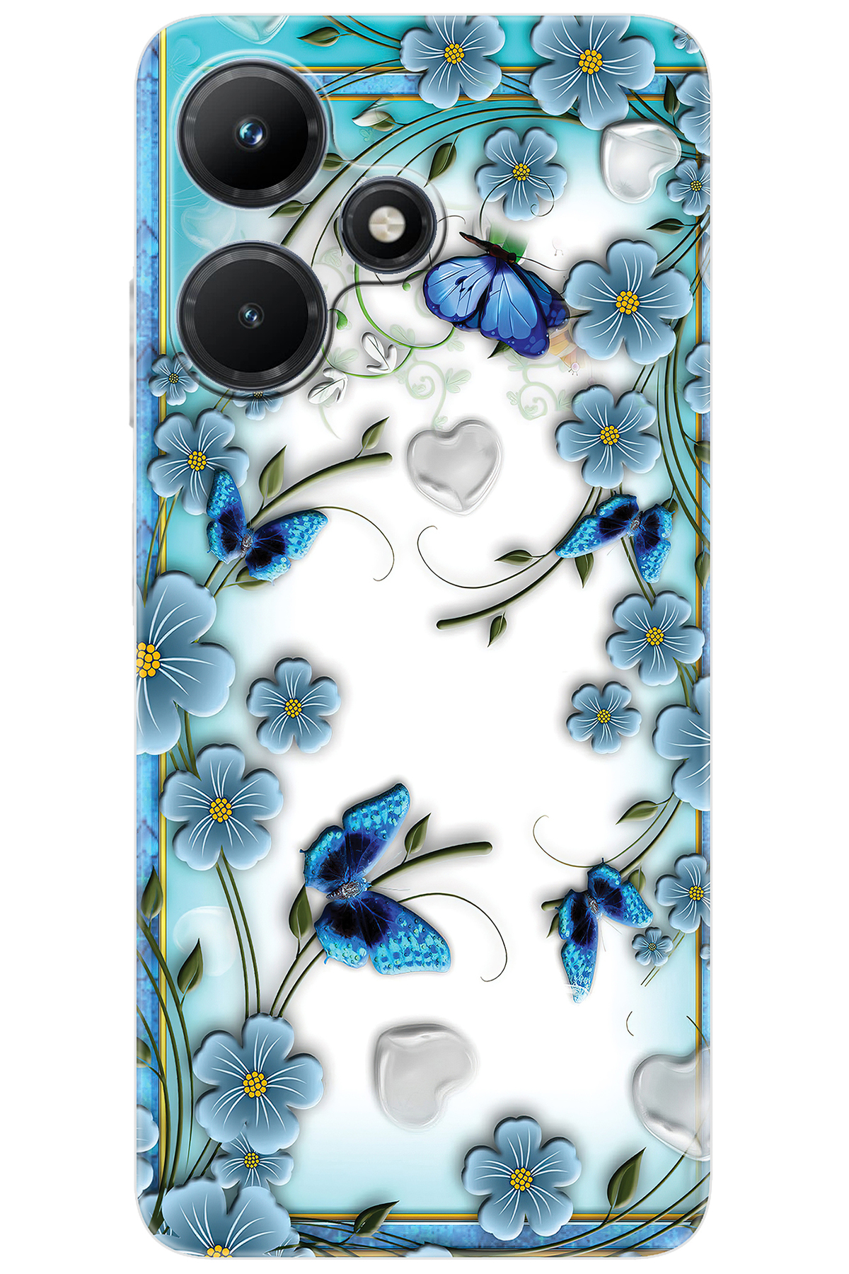 iNfinix Hot 30i (X669/X669C) Compatible Sheath Pattern Printing Silicone Flowers and Butterflies NGO:547 CP-KBSph94
