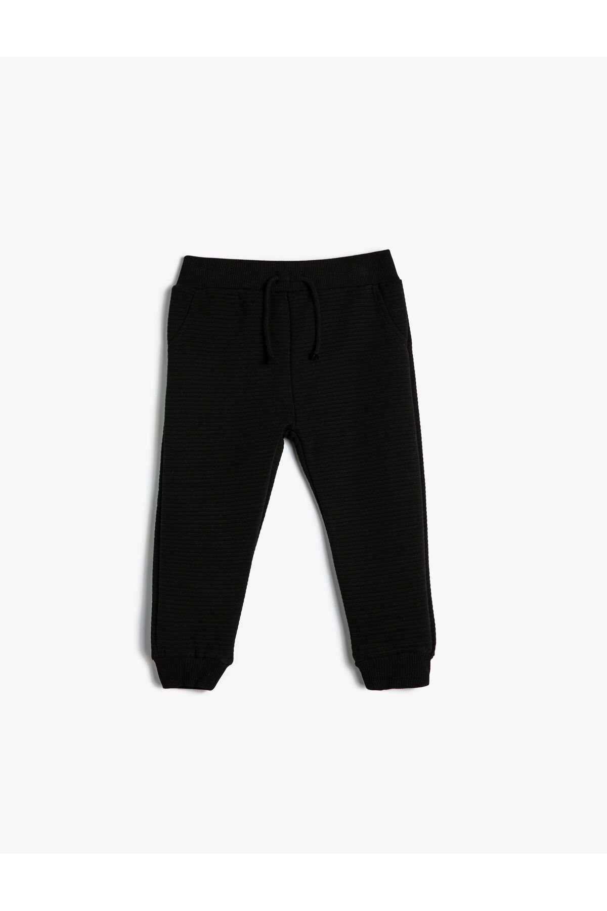 Koton-Basic-Jogginghose aus strukturierter Baumwolle mit Bindegürtel 1