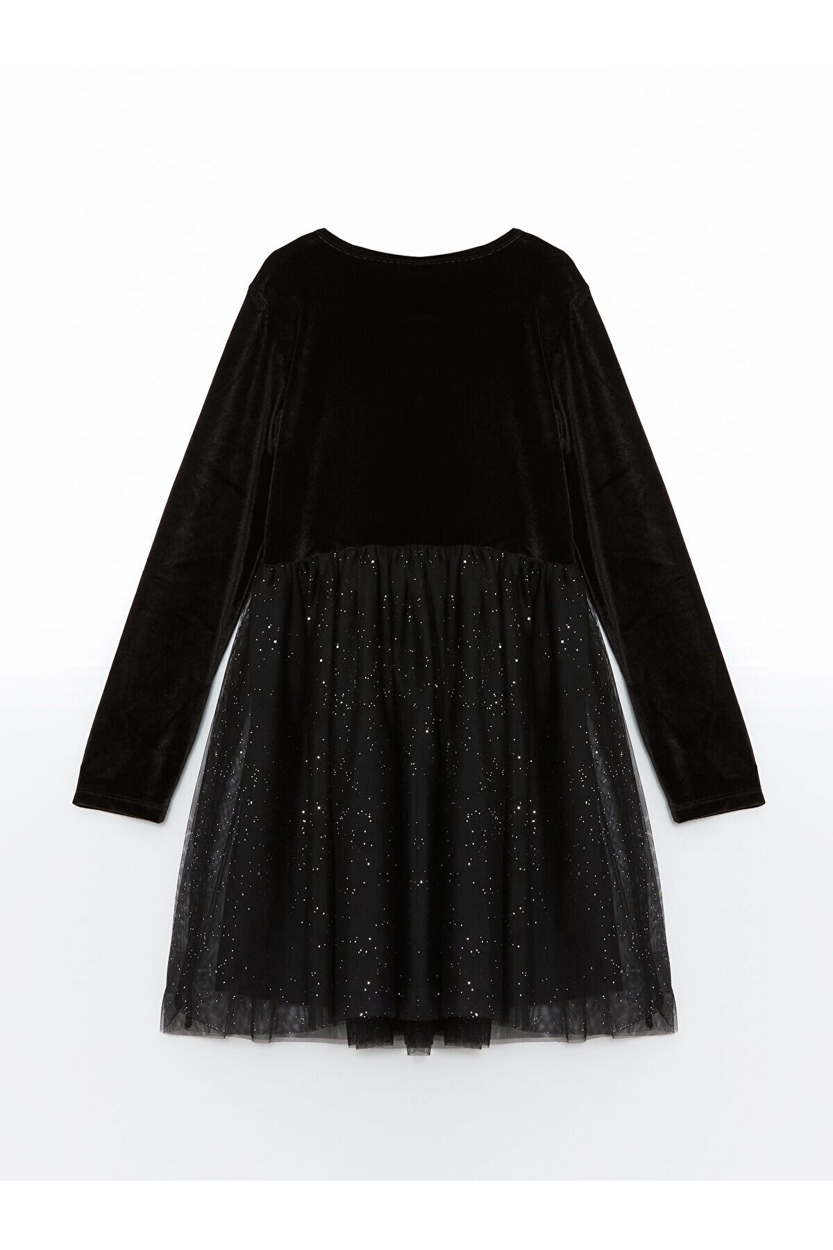 LC Waikiki-Lcwk Crew Neck Velvet Girls' Dress 3