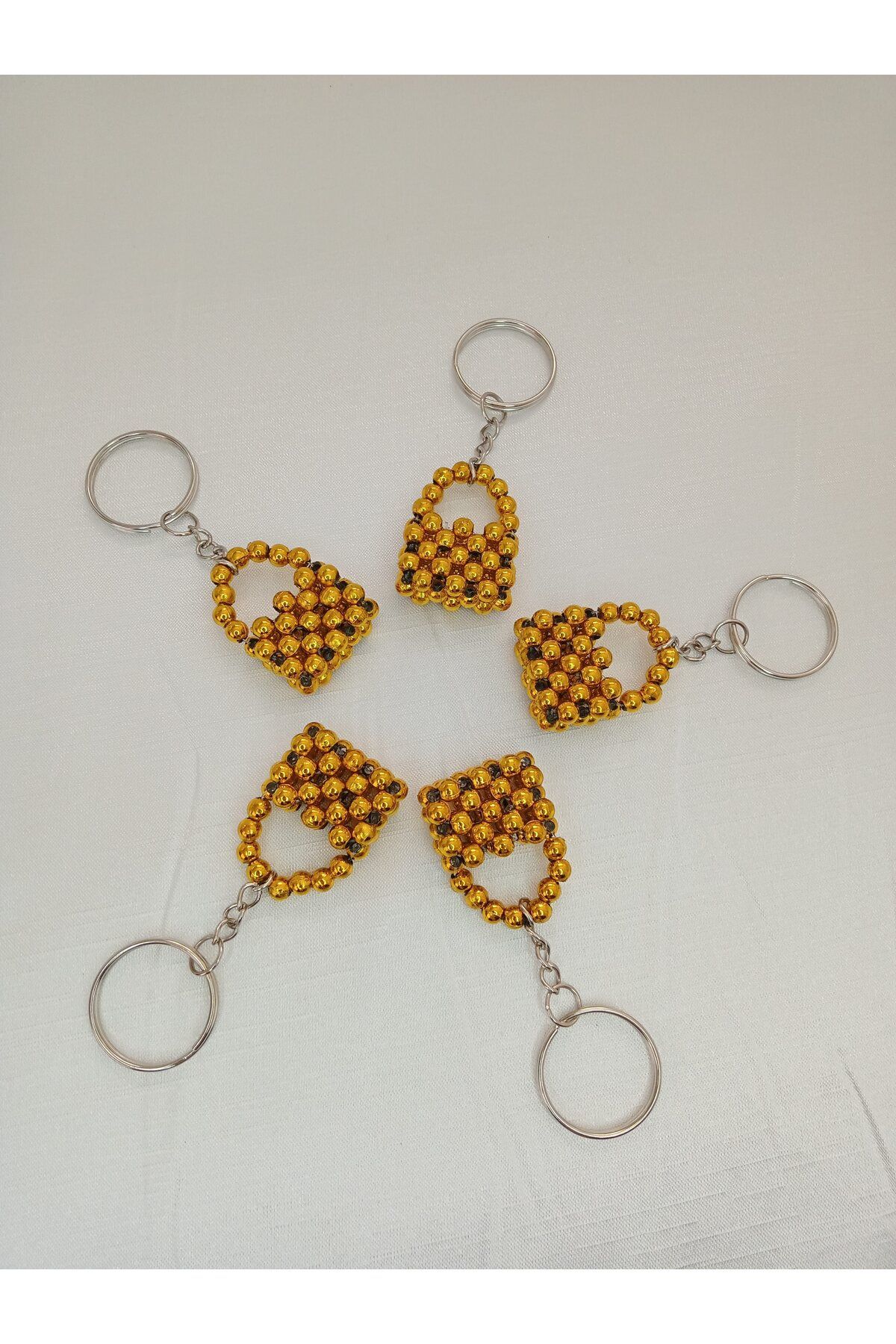 ebsa-Yellow Bag Model Gift Keychain Promise Engagement Henna Birthday (5 Pcs) 3