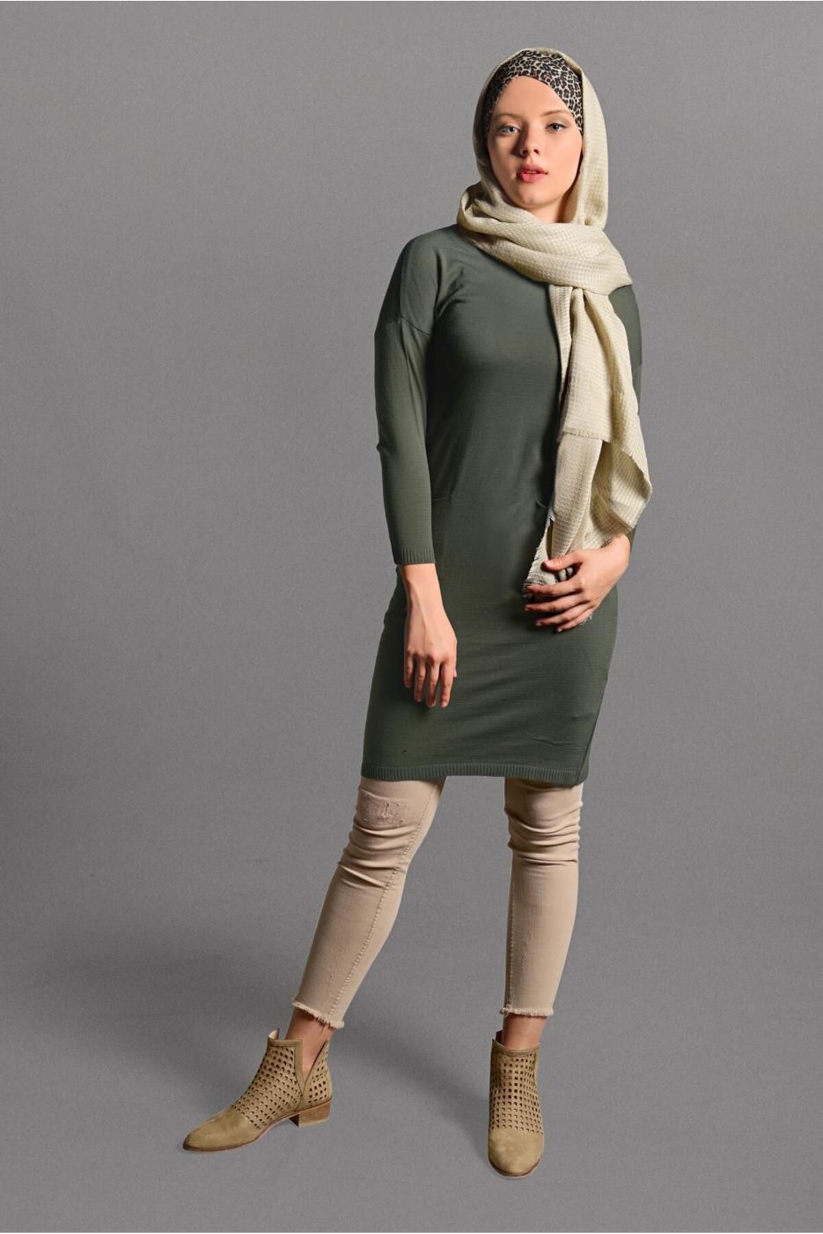 تونیک بافتنی جیب دار 40424 Alvina