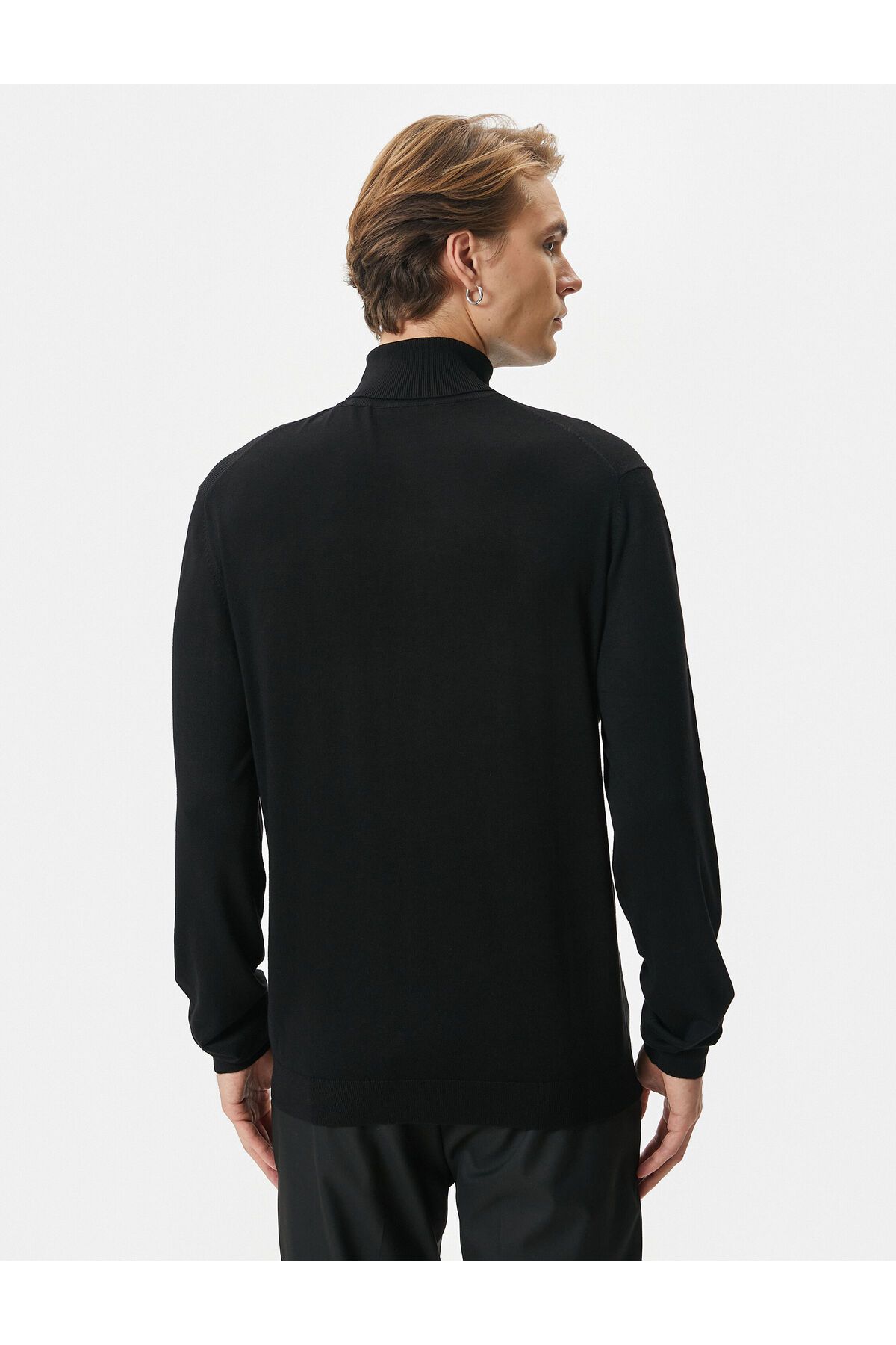 Koton-Rollkragenpullover Strickpullover Basic Langarm Viskosemischung 4