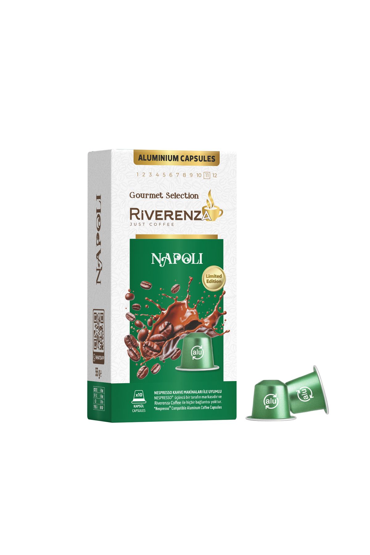 Riverenza Limited Edition Gourmet Selection Alüminyum Nespresso® Uyumlu Kapsül Kahve Napoli 10 Kapsül