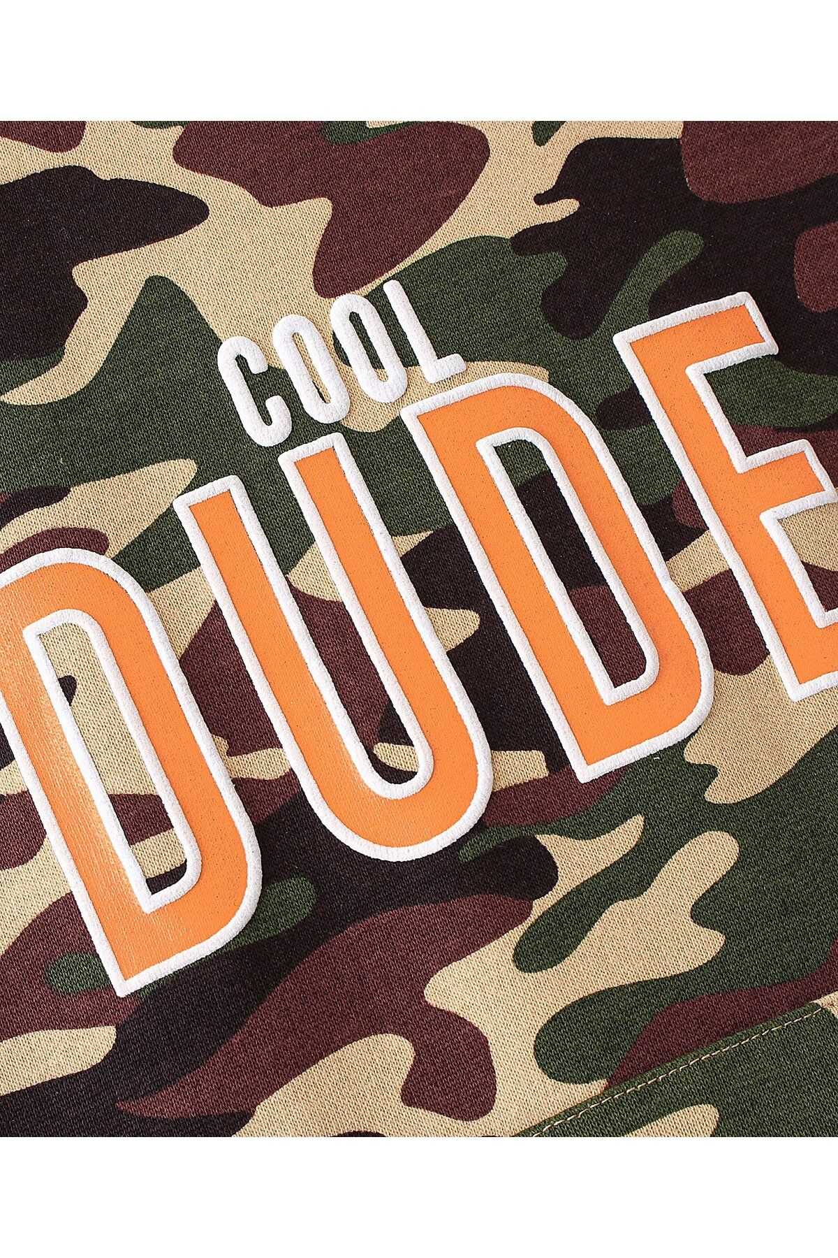 Pine kids-Full Sleeves Biowashed Sweatshirt Camouflage Print - Green & Brown 3