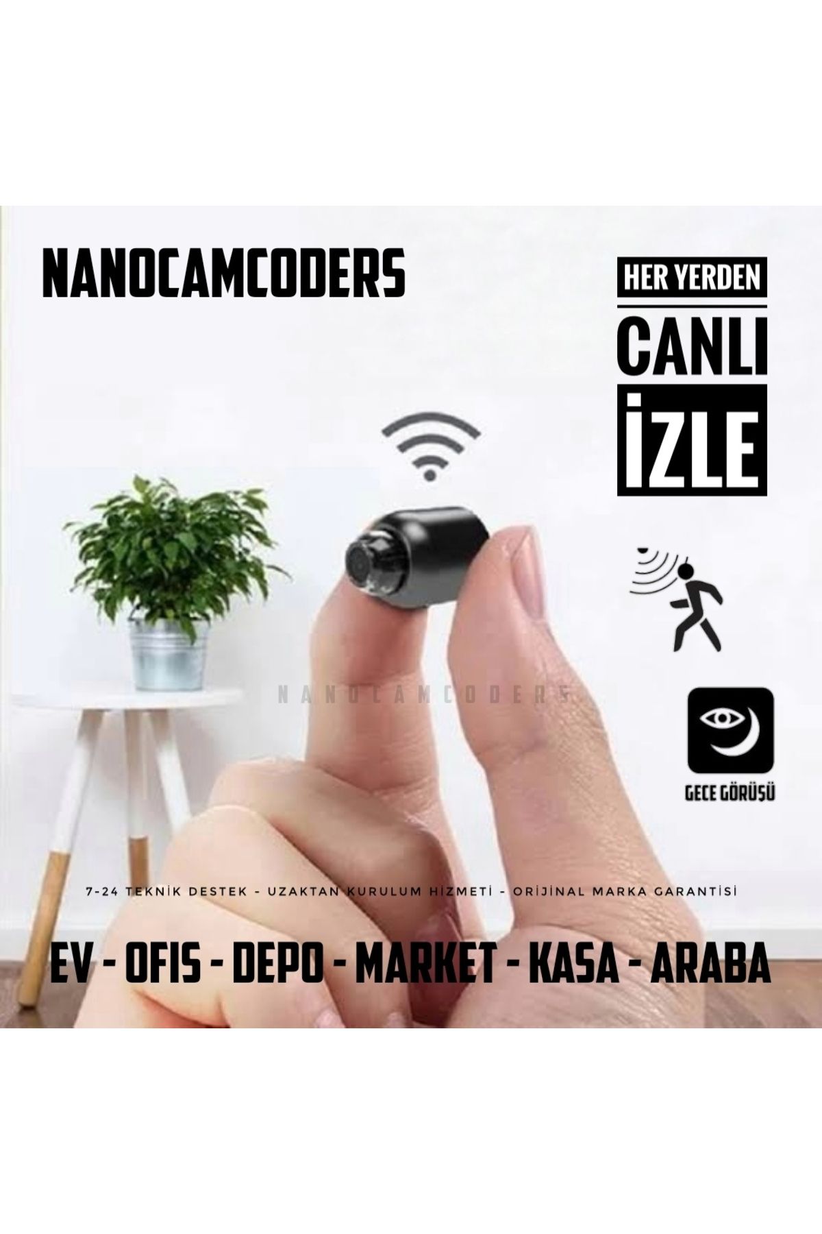 Nanocamcoders 1k ° 1080p Gizli Kamera Mini Wifi Güvenlik Kamera Mikro Gözetleme Güvenlik Video Uzak Izle Mt09