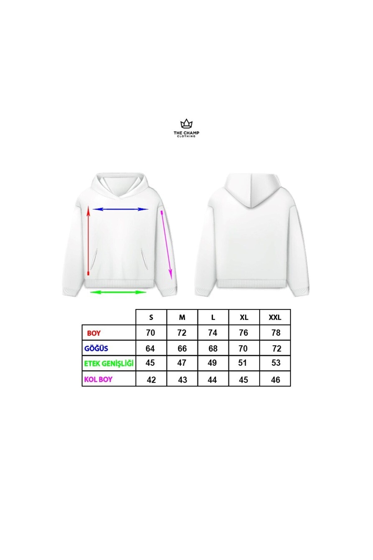 The Champ Clothing Unisex Oversize Sweatshirt Hoodie Van Gogh's Chair Baskılı Füme, Kapüşonlu, Kanguru Cep görsel 3
