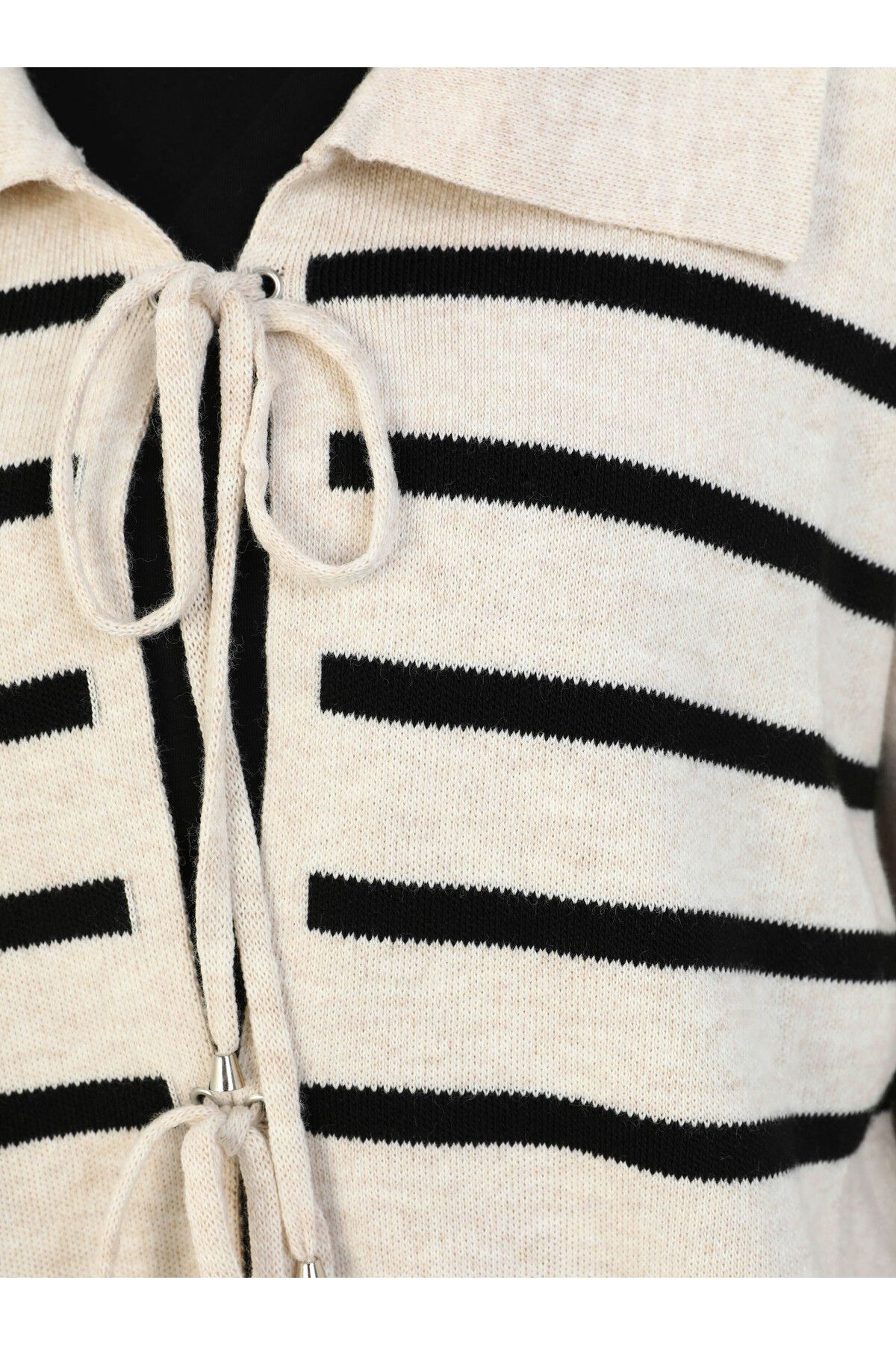 Benin-Beige and Black Knitwear Cardigan - Benin 6