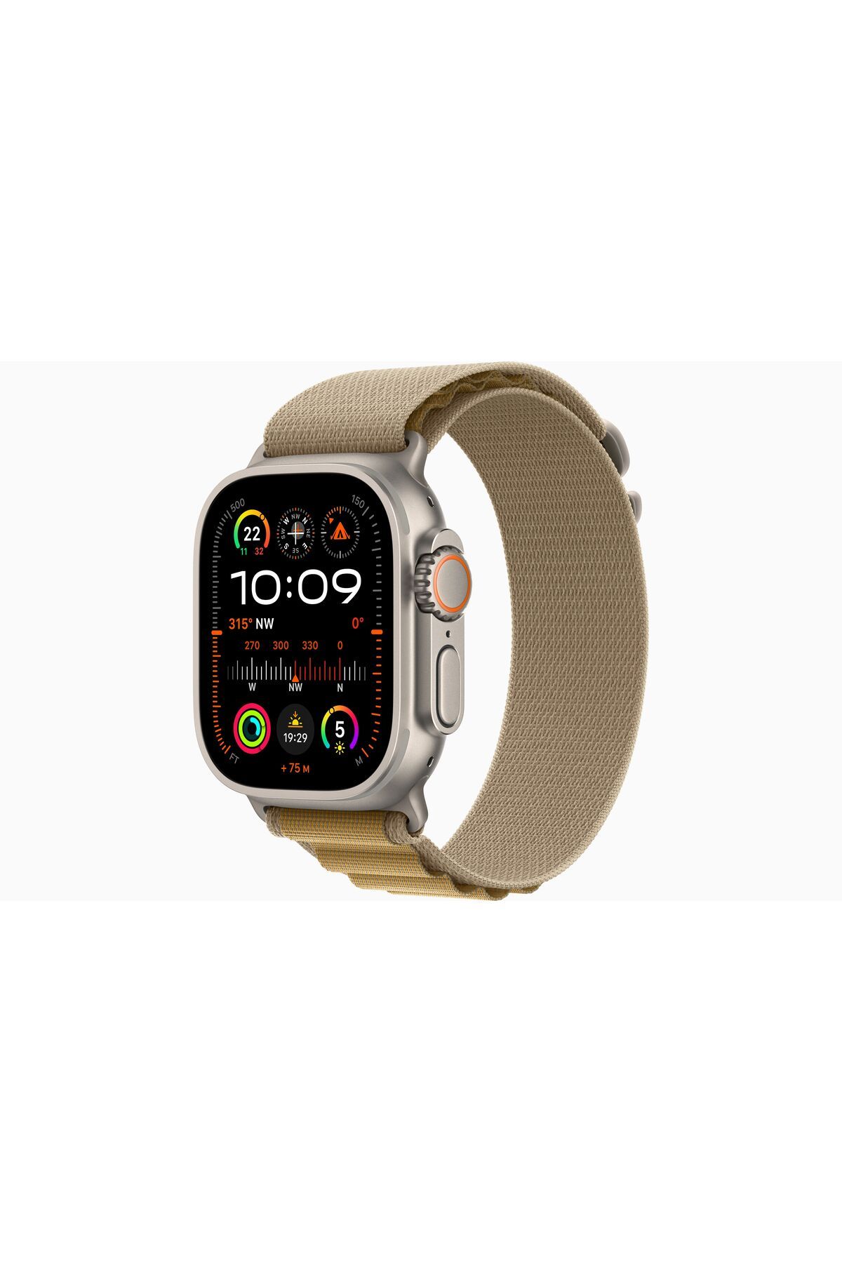 Apple-Watch Ultra 2 GPS + Cellular 49mm Natural Titanium Case with Tan Alpine Loop - Medium 1