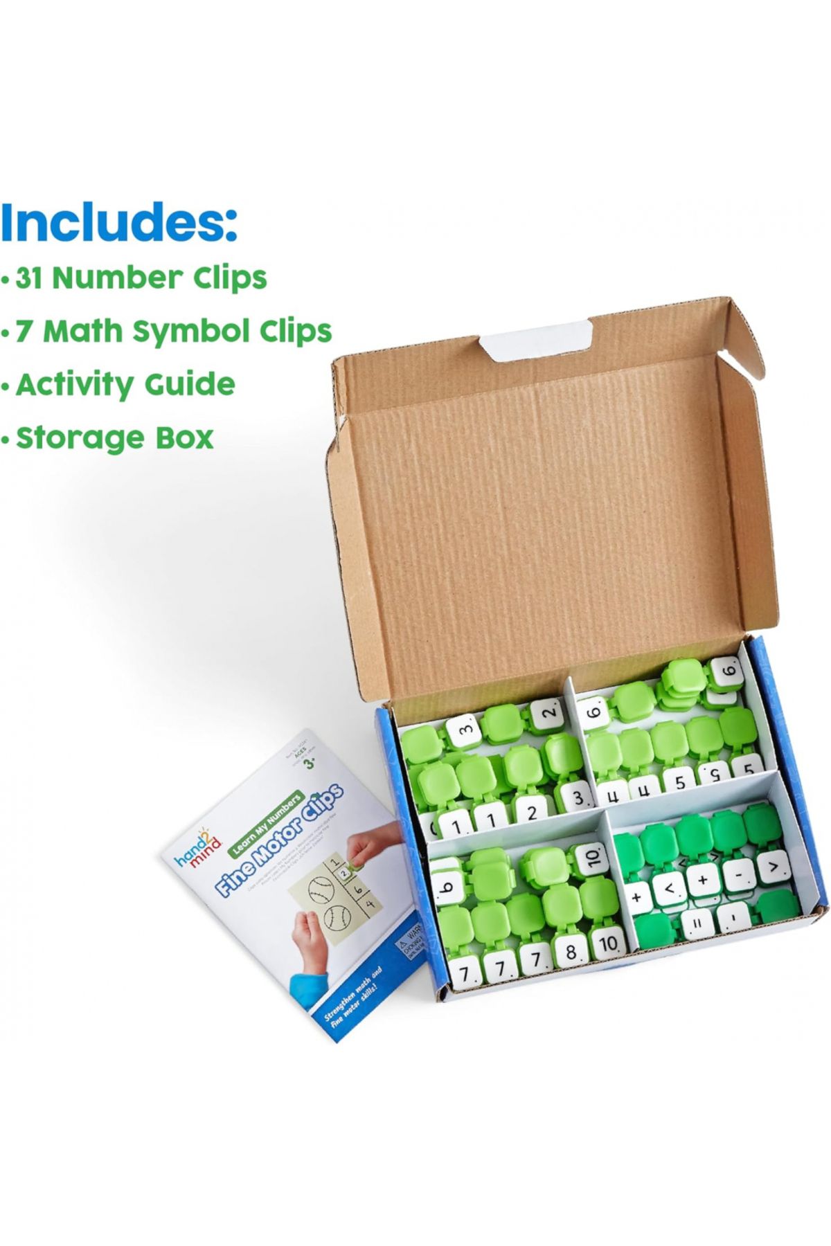 Learning Resources-Learn My Numbers Fine Motor Clips-95381 2