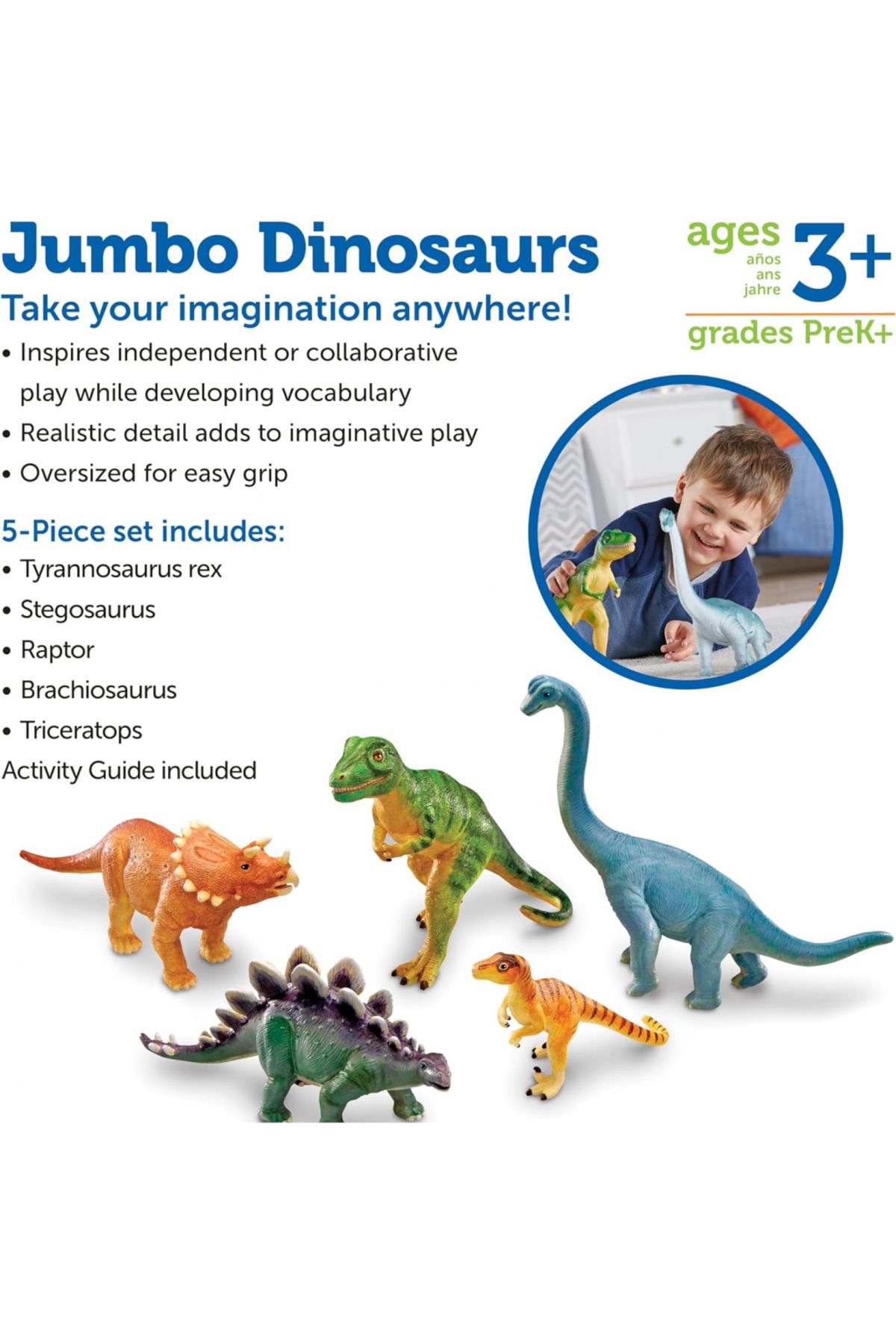 Learning Resources-Jumbo Dinosaurs - Set 1-LER0786 6