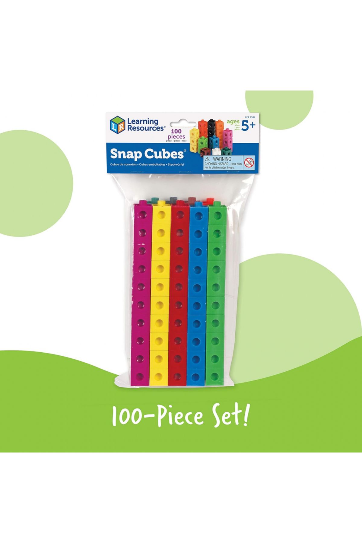 Learning Resources-Snap Cubes Set of 100-LER7584 4