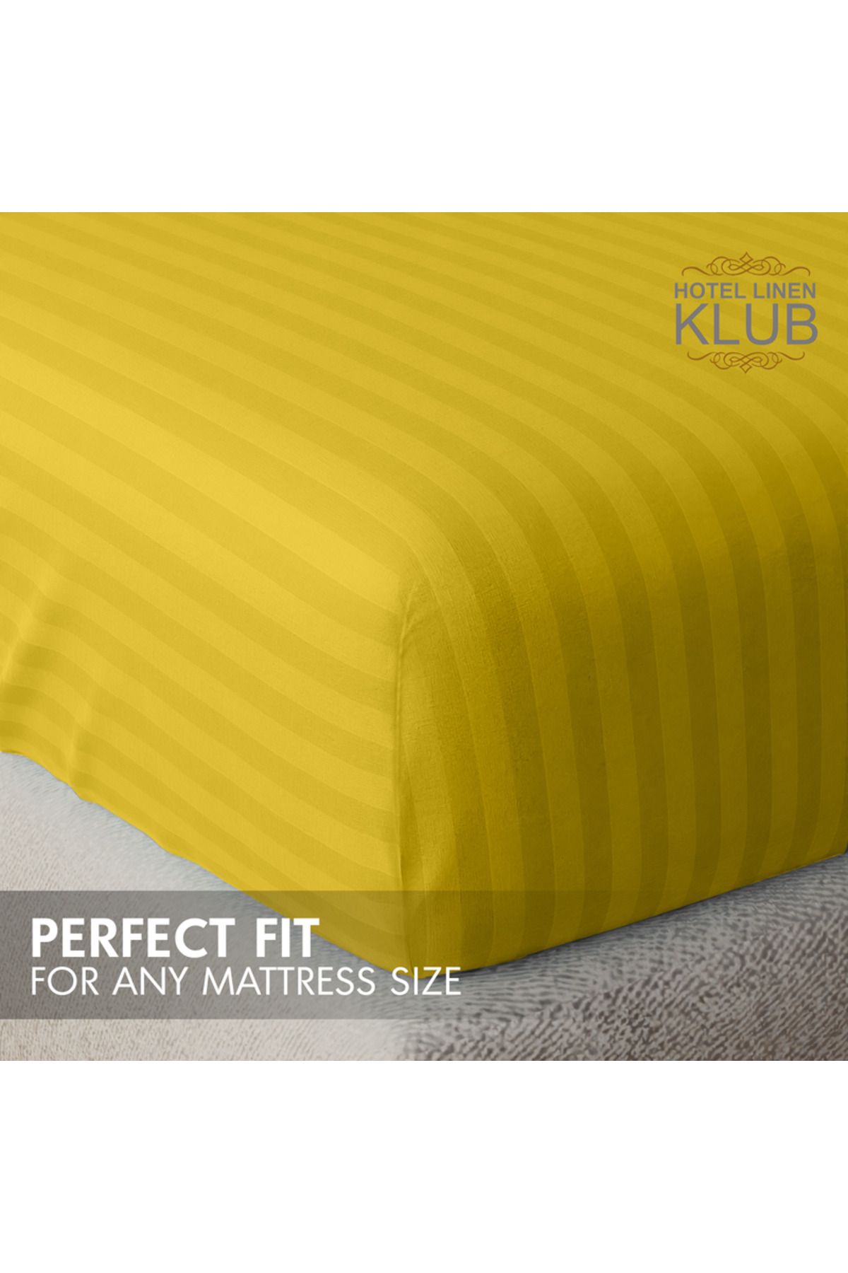 Hotel Linen Klub-Single-Striped Fitted Sheet Set - Premium and Durable Quality, Deep Pocket for a Perfect Fit 5