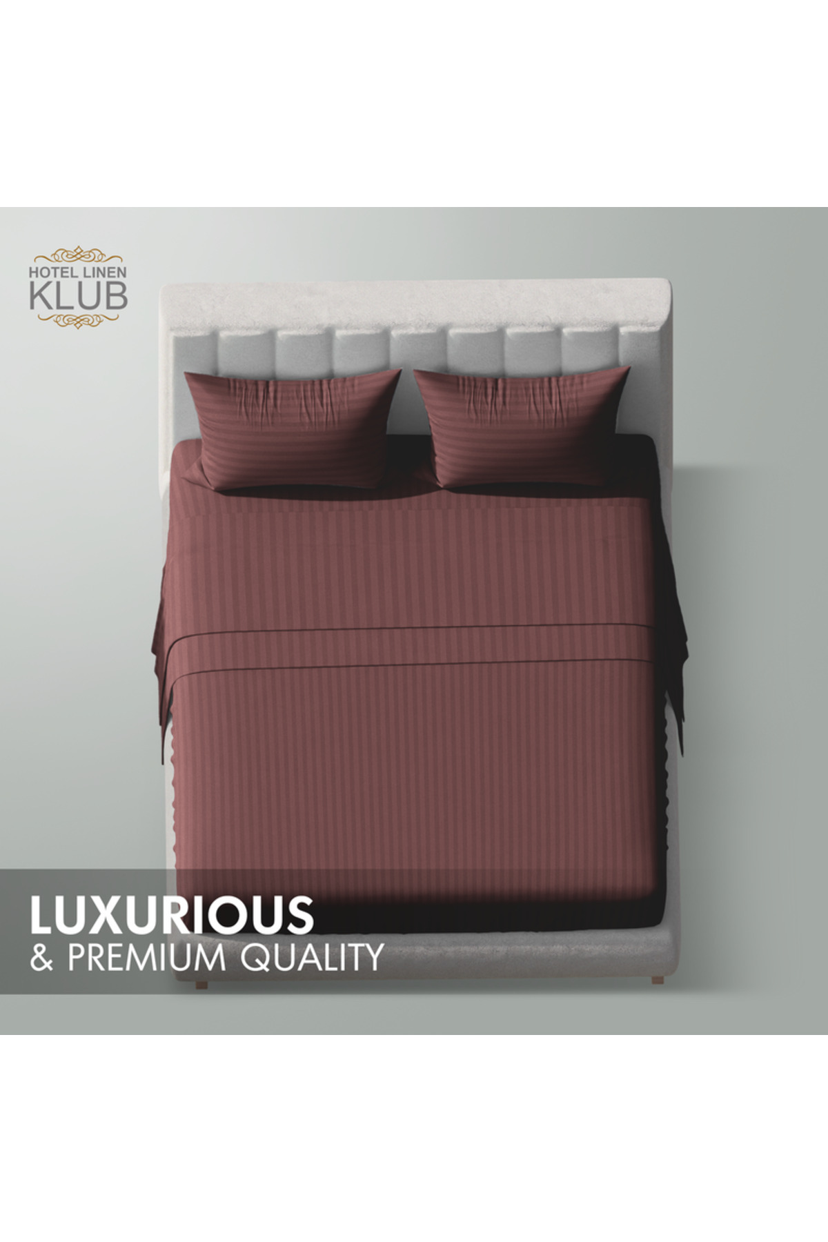 Hotel Linen Klub-Queen-Striped Fitted Sheet Set - Premium and Durable Quality, Deep Pocket for a Perfect Fit 3