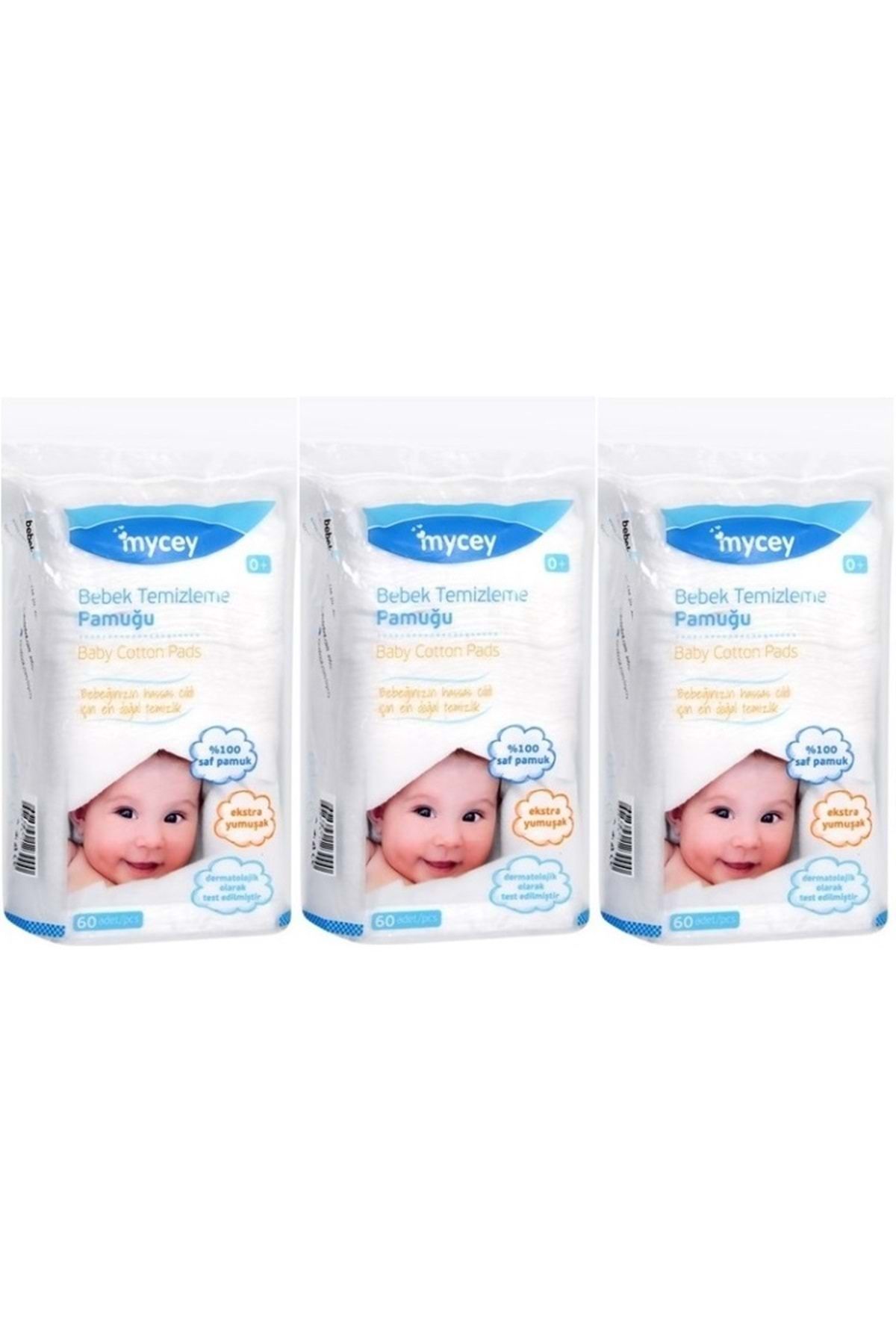 mycey Bebek Temizleme Pamuğu 180 Adet (3PK*60)