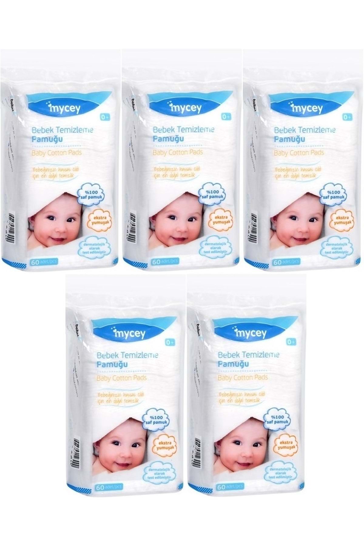 mycey Bebek Temizleme Pamuğu 300 Adet (5PK*60)