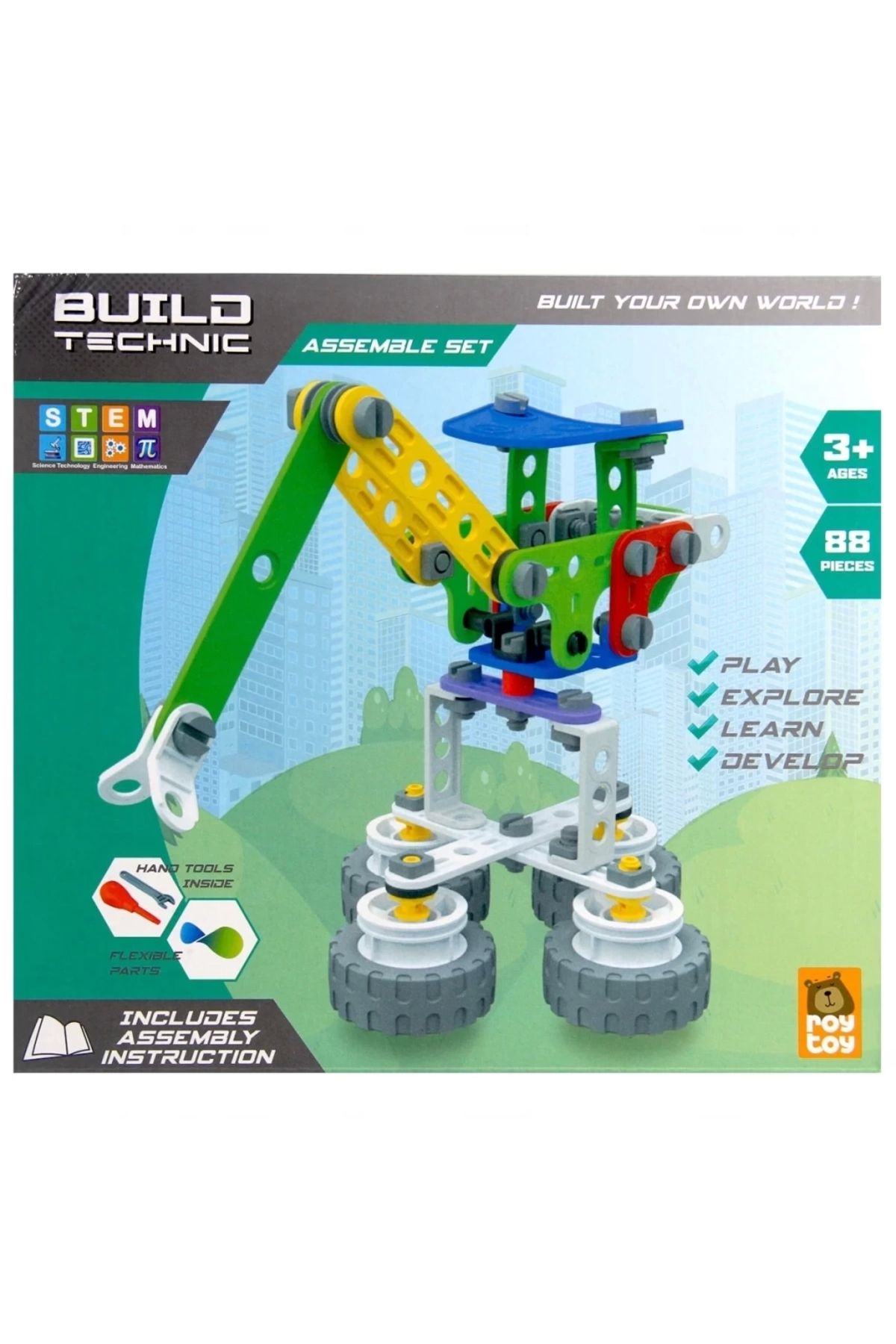 CRONDER Build Technic Yap Boz Araçlar - 88 Parça