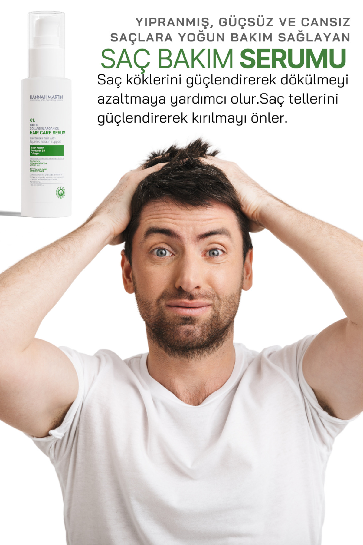Biotin Keratin Ve Argan Yağı İçerikli Saç Dökülmesi ve Yıpranmış Saçlar için Saç Bakım Serumu — SAÇ2782 — تصویر 4 از 7
