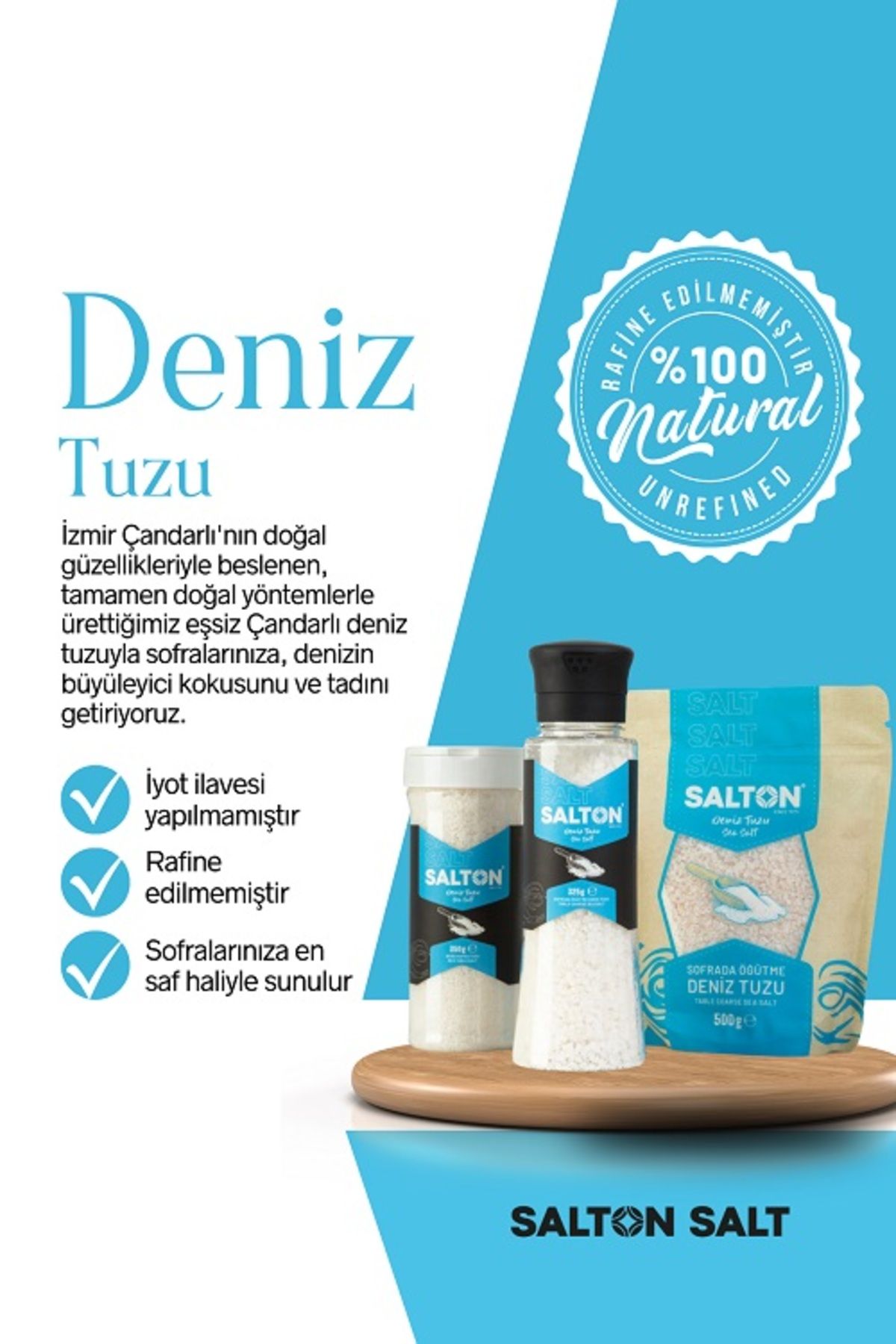 SALTON SALT SALTON DOĞAL DENİZ TUZU 3' LU SET