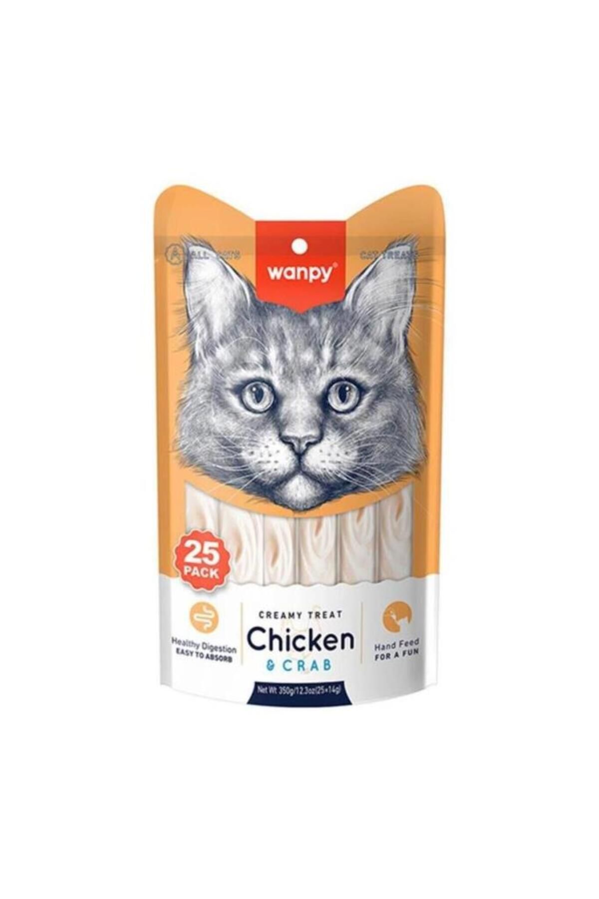 Orqinel Wanpy Creamy Tavuklu ve Yengeçli Krema Kedi Ödülü 25 X 14 gr (:04/2026)