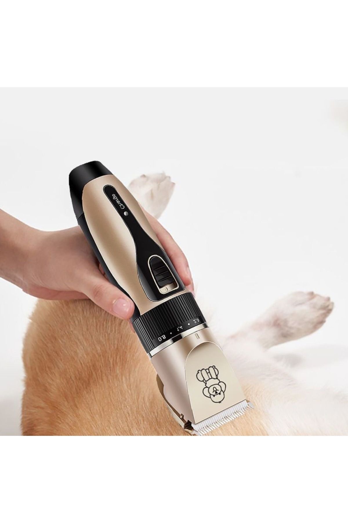 Emtu Life C5 Kırpık 10 In 1 Ayarlanabilir Şarjlı Kedi Köpek Tıraş Makinesi Pet Evcil Hayvan Tüy Kesme Aparatlı-4