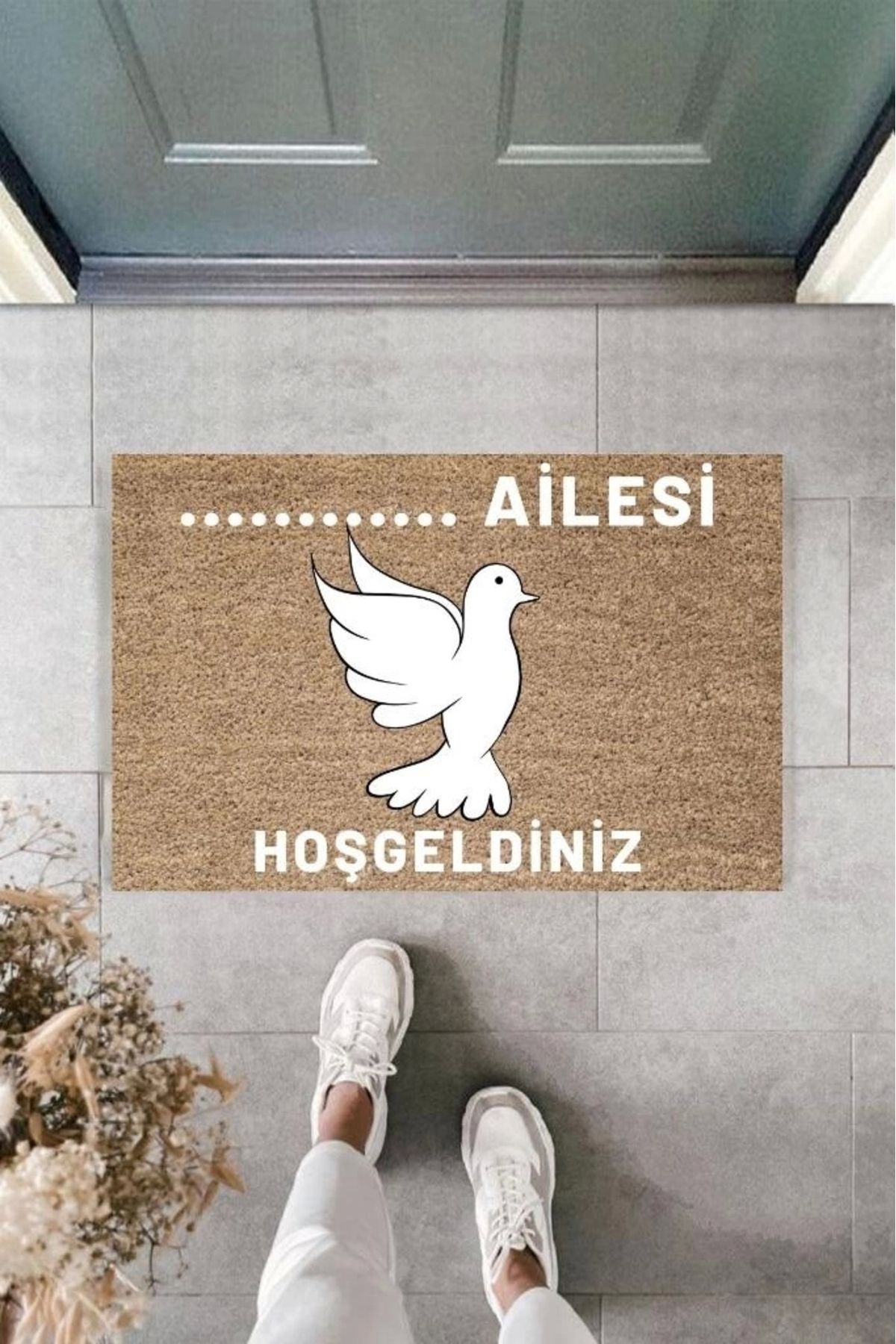 P Parla Dijital Baskı Kişiye Özel İç Kapı Dekorasyon Paspas PS11279