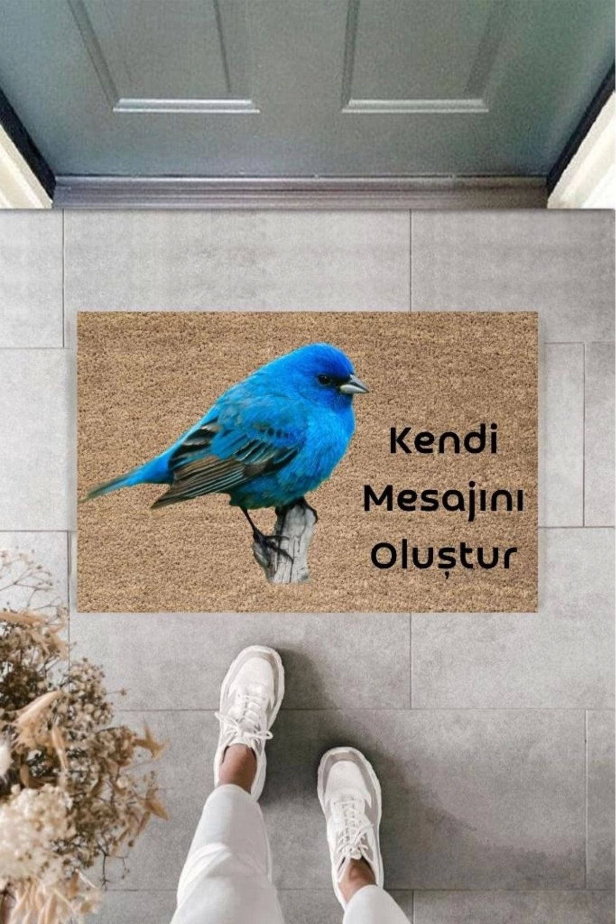 P Parla Dijital Baskı Kişiye Özel İç Kapı Dekorasyon Paspas PS11233