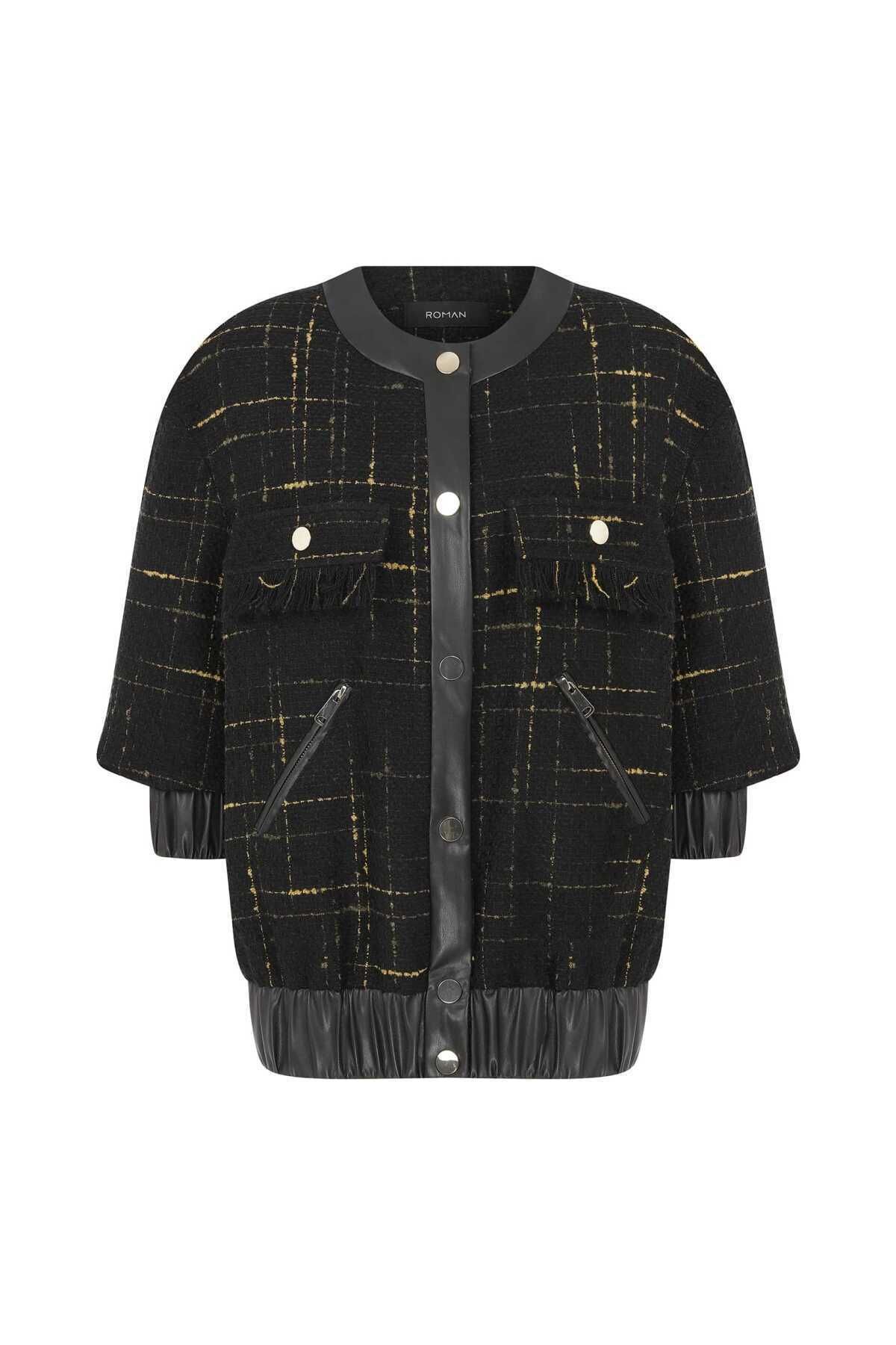 Roman-Striped Bumper Coat Standard Color K2317506_089 4