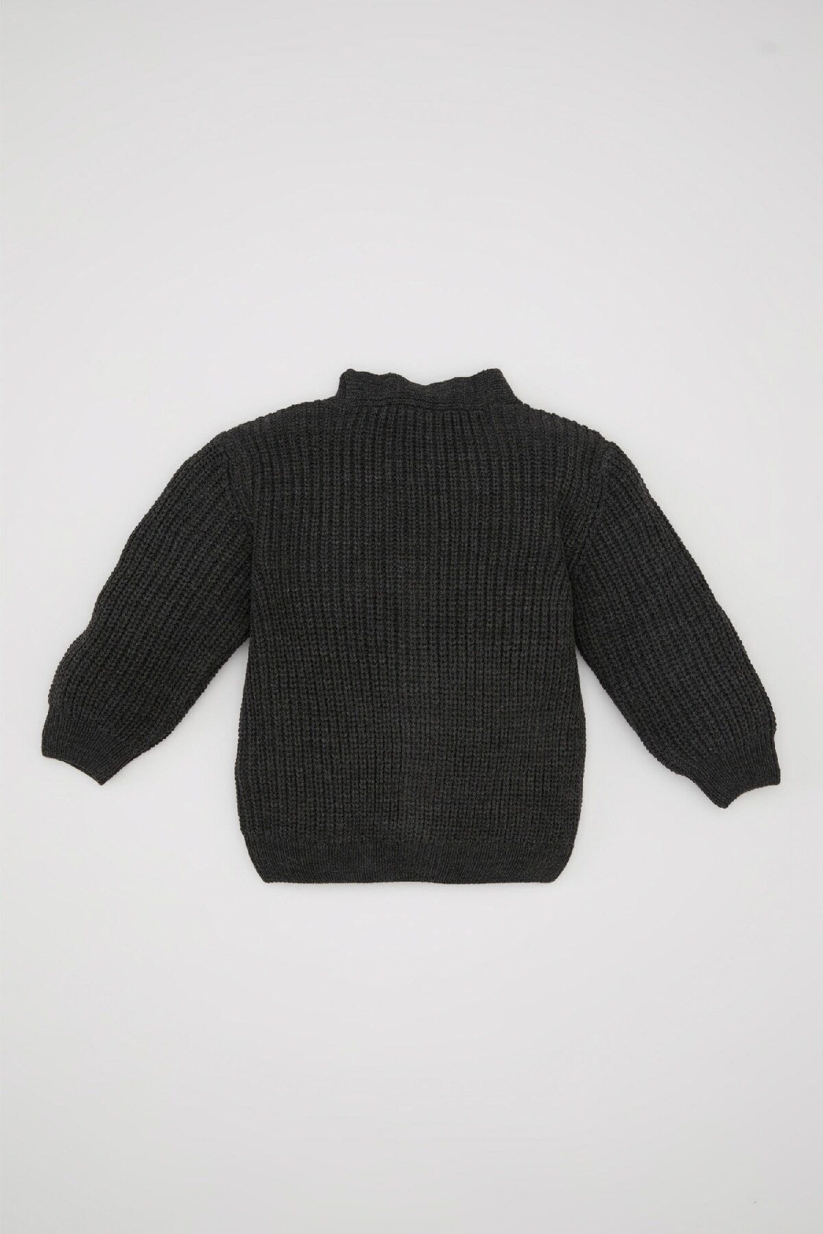 DeFacto-Baby Boy Schwarzer Strick-Cardigan mit V-Ausschnitt und Knöpfen C8859a524wn 4