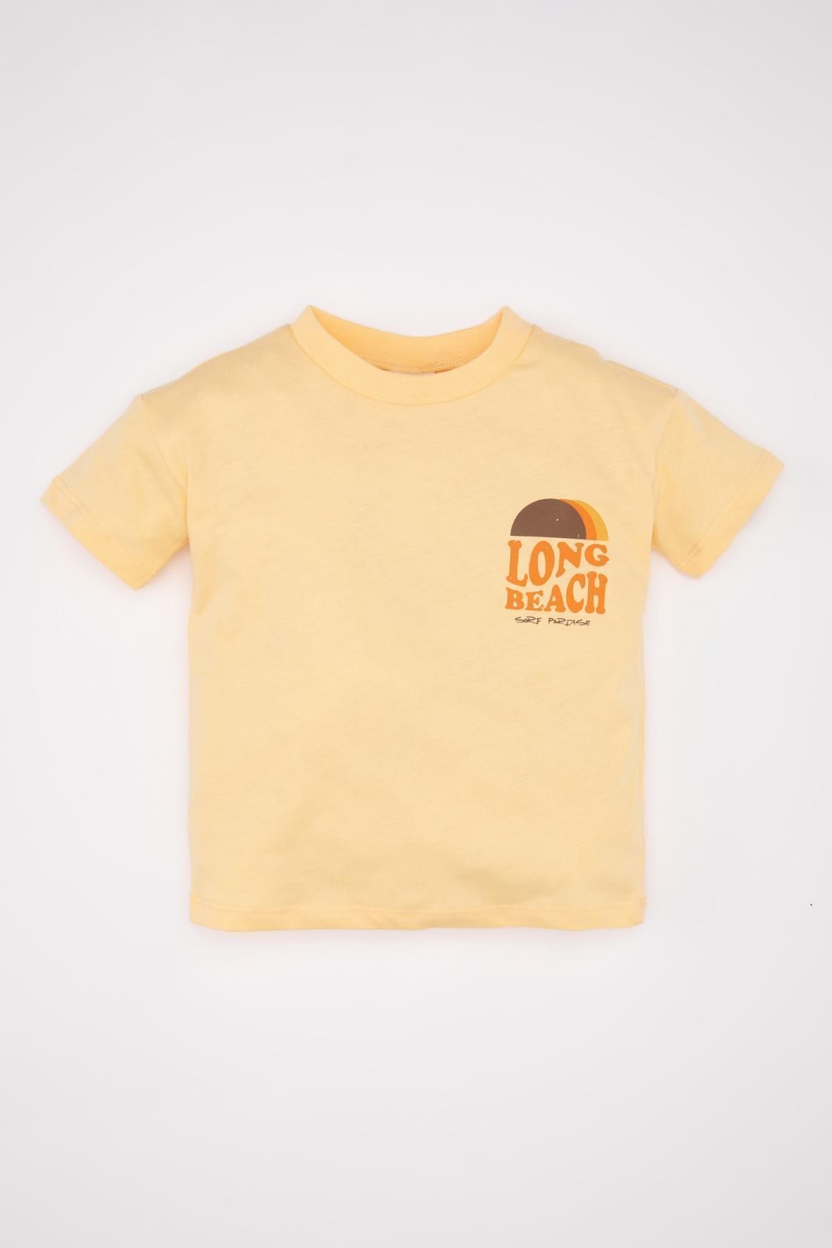 DeFacto-Baby Boy Kurzarm-T-Shirt mit Rundhalsausschnitt D3849a524sm – Rücken bedruckt 1