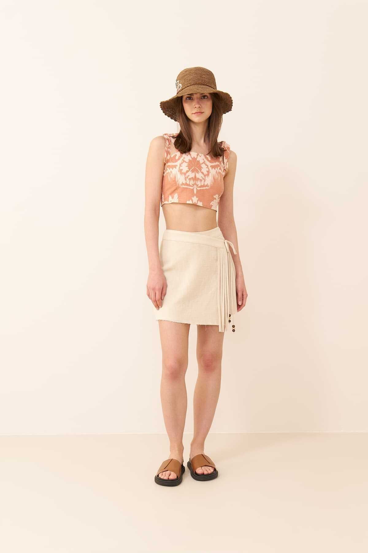 Roman-Natural Shorts Skirt - Waist Tie Detailed Y2412614_069 1