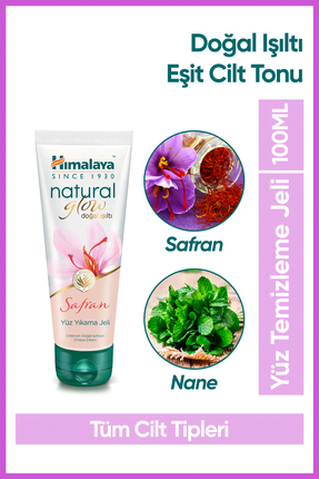 Himalaya Since 1930 Natural Glow Doğal Işıltı Yüz Yıkama Jeli 100 ml, Safran,...